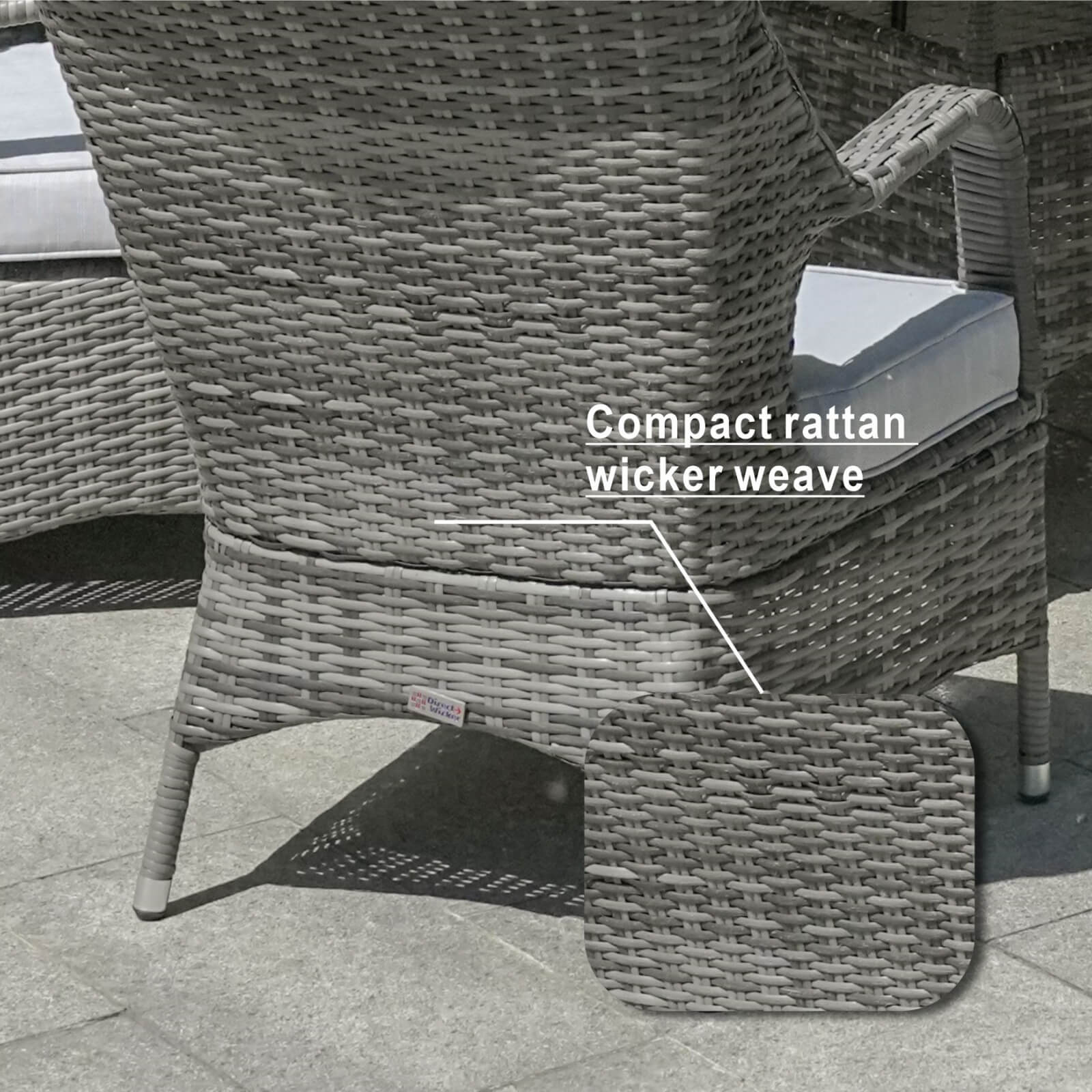 4-Seat Outdoor Dining Set with Cube Dining Table (PAD-1710-SET) - Abrihome