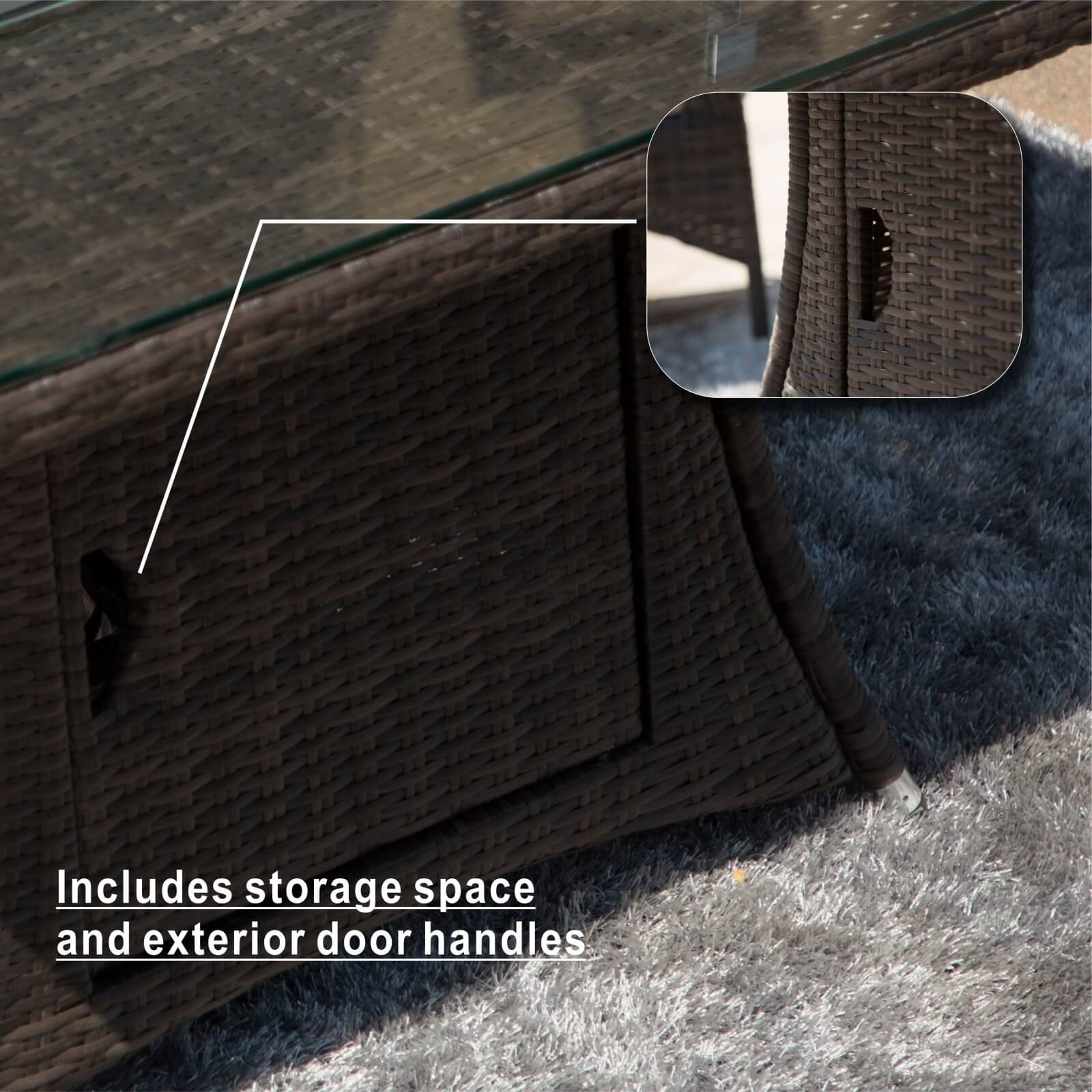 4-Seat Square Fire Pit Table (PAG-1104-T) - Abrihome