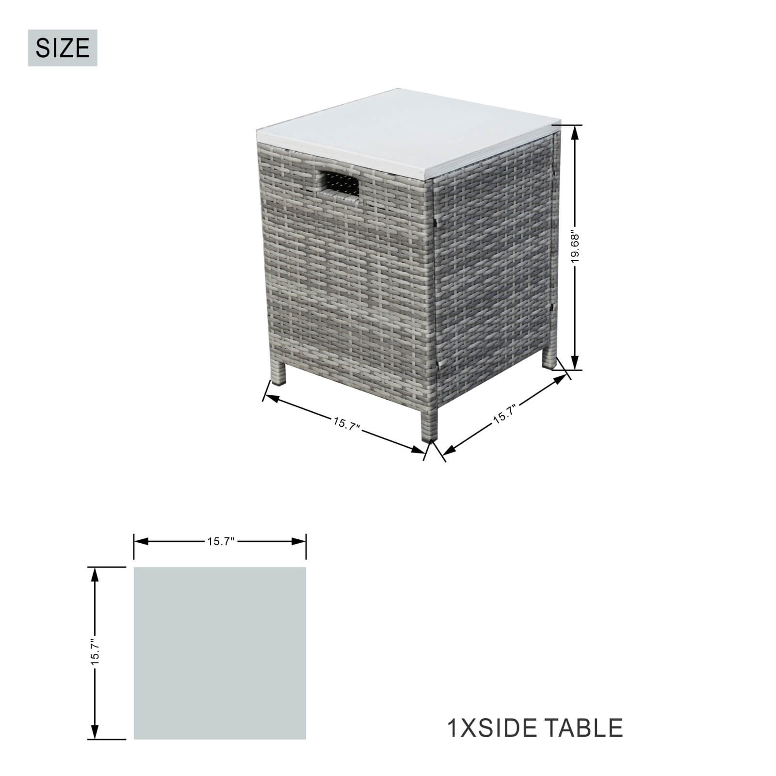 5-Piece Outdoor Fire Pit Patio Set with Gray Sofas and Fire Pit Table(PAF-1802P) - Abrihome