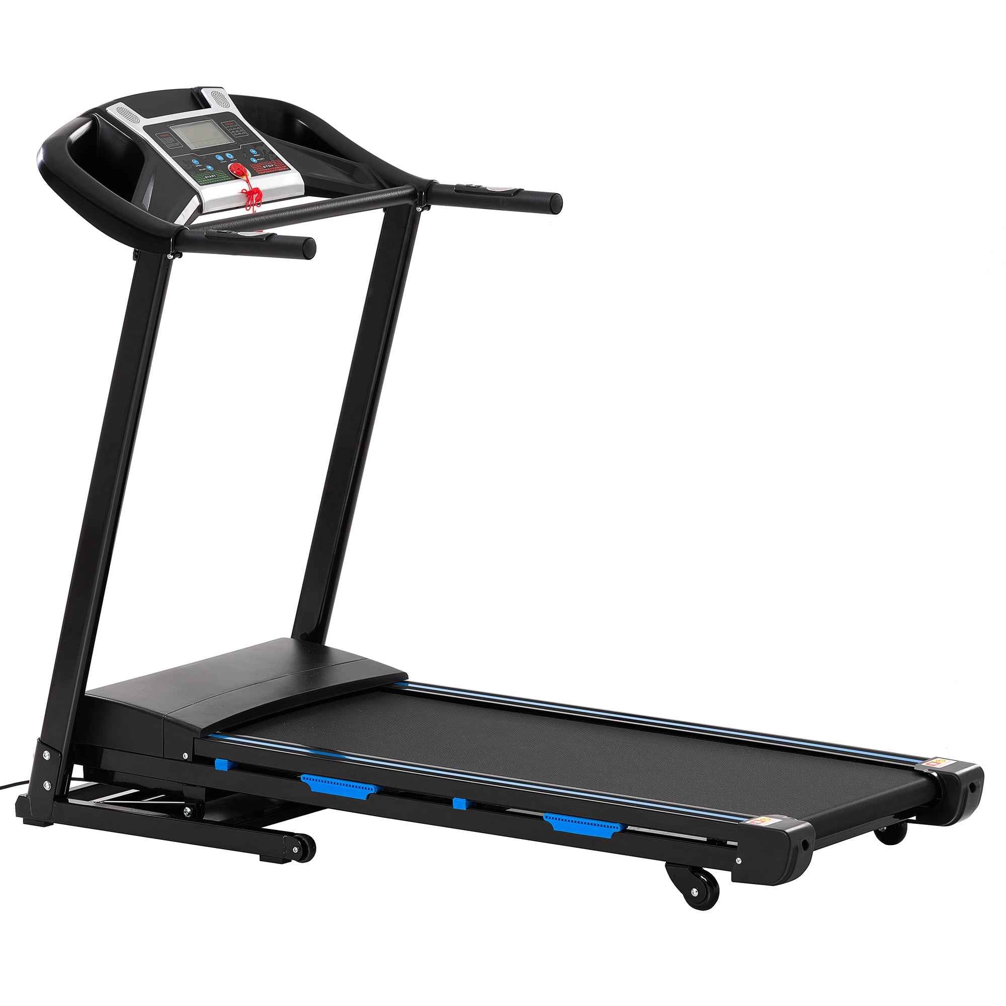 Treadmills for Home, Electric Treadmill with Automatic Incline, Foldable 3.5HP Workout Running Machine Walking, Double Running Board Shock Absorption Pulse Sensor Bluetooth Speaker APP FITSHOW.