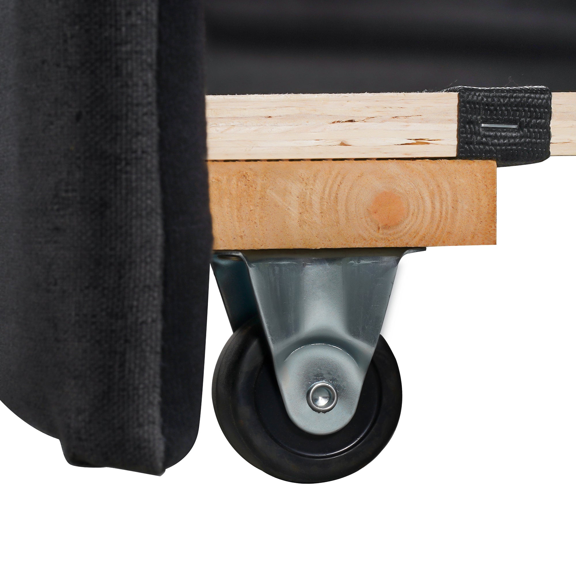 Upholstered Twin Daybed with Trundle,Black - Abrihome