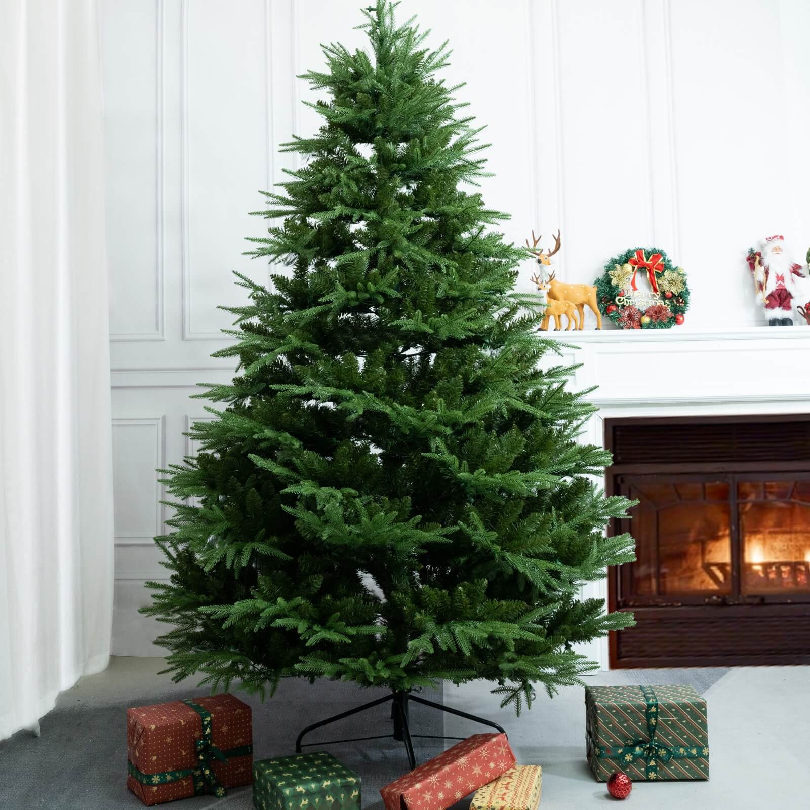 7FT Artificial Christmas Tree with Realistic PE PVC(PJT-2504-7FT) - Abrihome