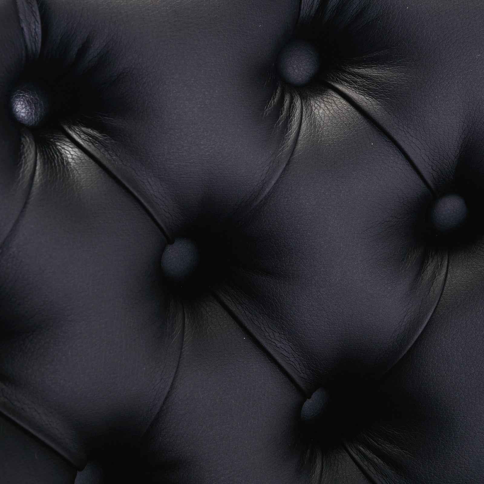 A&A Furniture,Nikki Collection Modern, High-end Tufted Solid Wood Contemporary PU and Velvet Upholstered Dining Chair with Wood Legs Nailhead Trim 2-Pcs Set,Black+Gray, SW2101BG