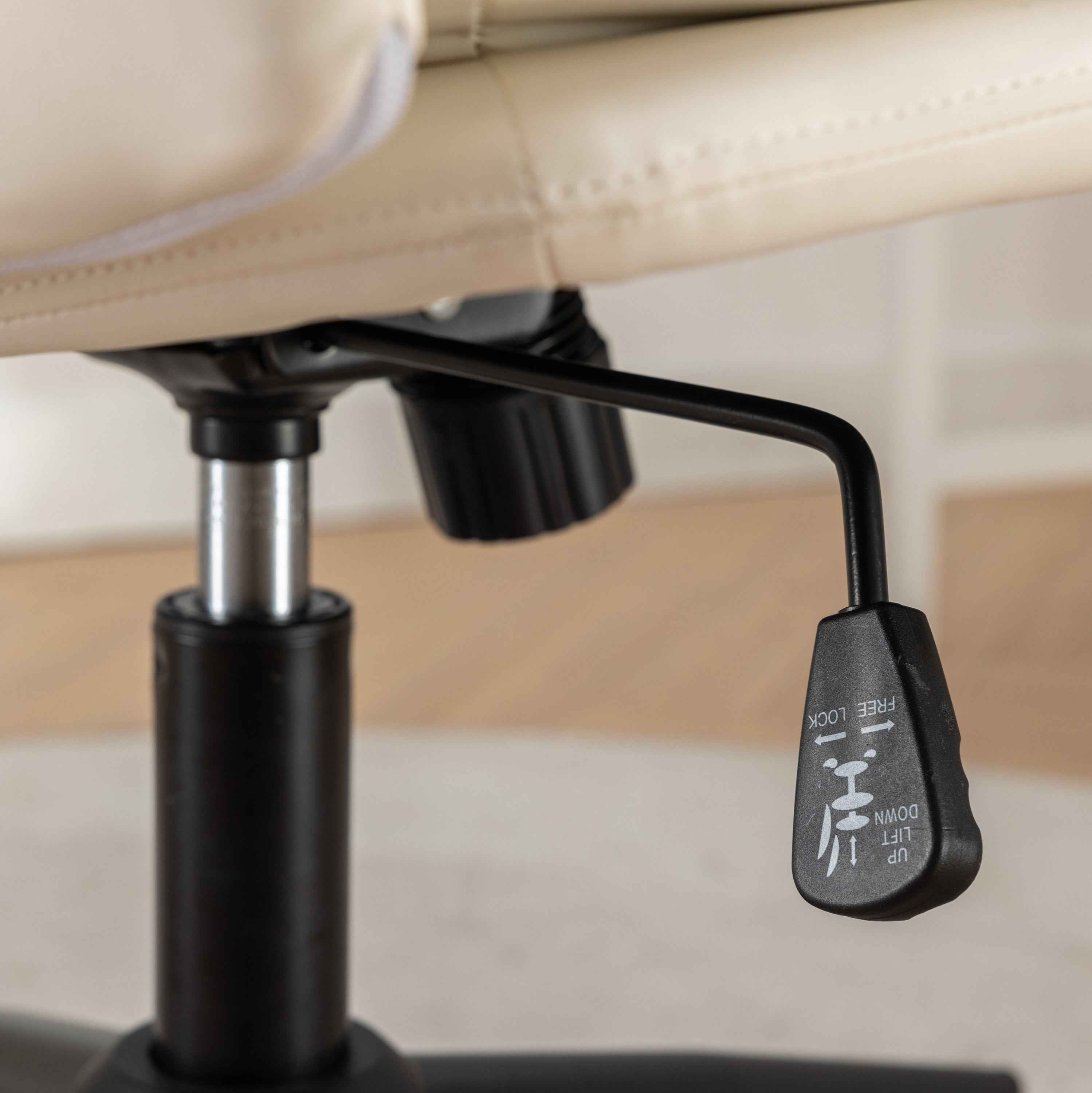 Bizerte Adjustable Swivel Criss-Cross Chair, Wide Seat/ Office Chair /Vanity Chair, White