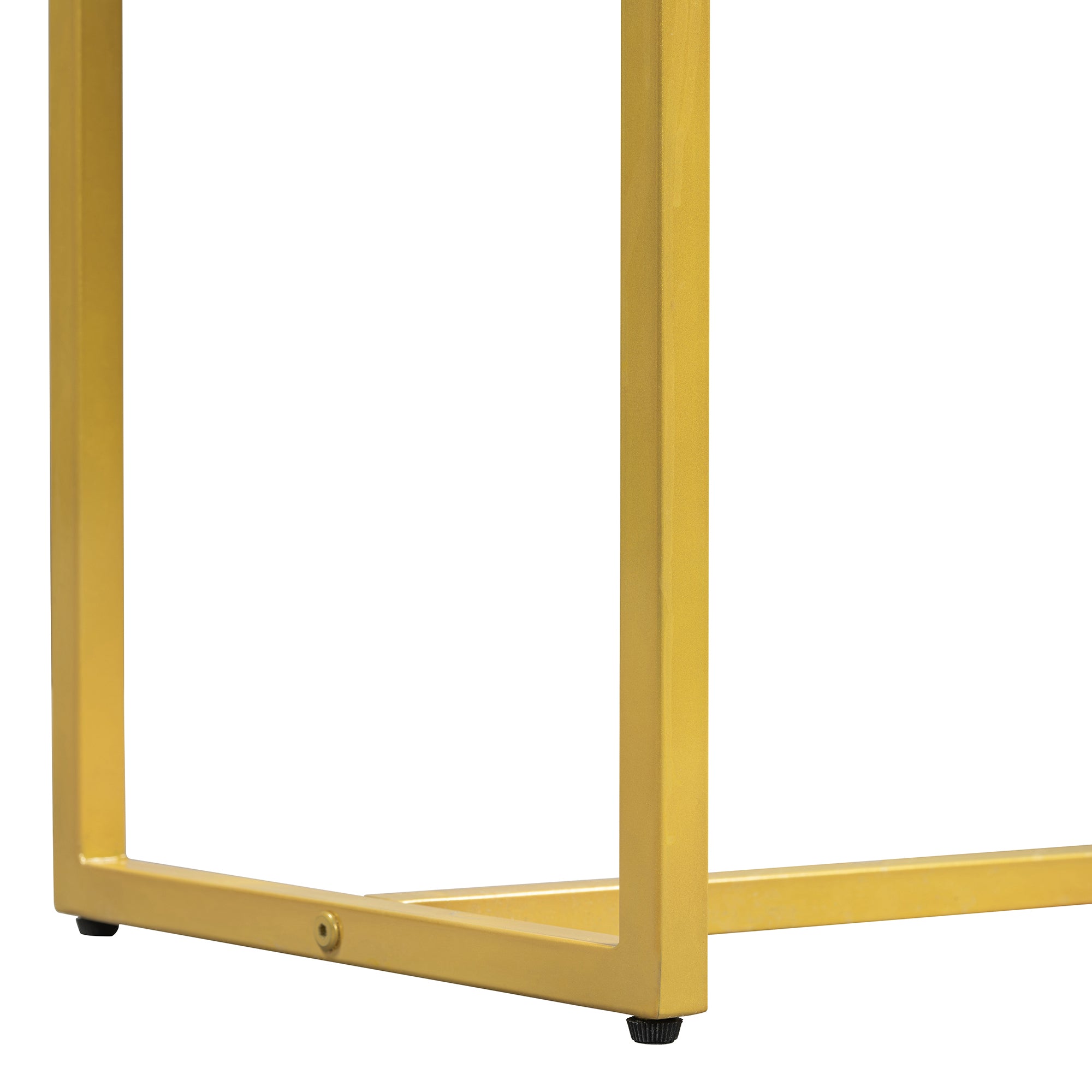 TREXM Modern Sleek Console Table Two Drawers with Stripe Design for Living Room and Entryway (Black) - Abrihome