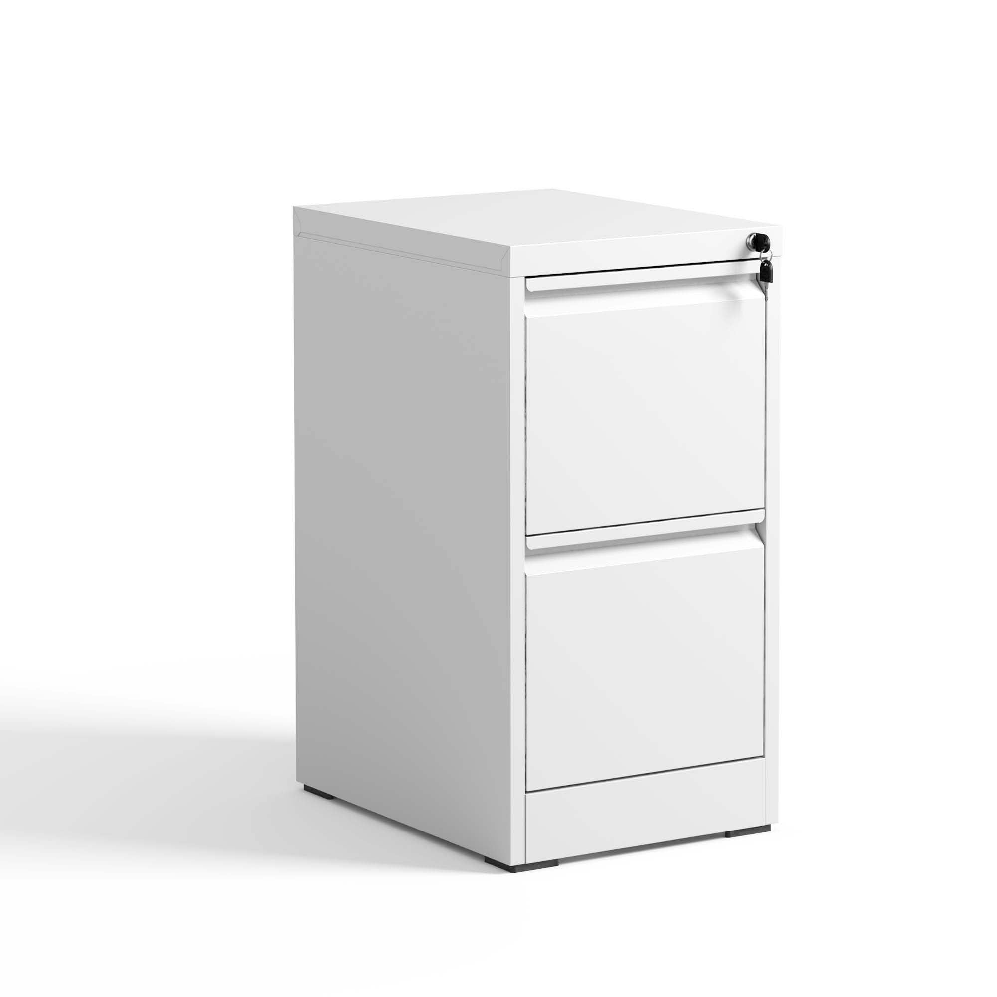 2 Drawer Metal Vertical File Cabinet with Lock Office Home Steel Vertical File Cabinet for A4 Legal/Letter Size - Abrihome