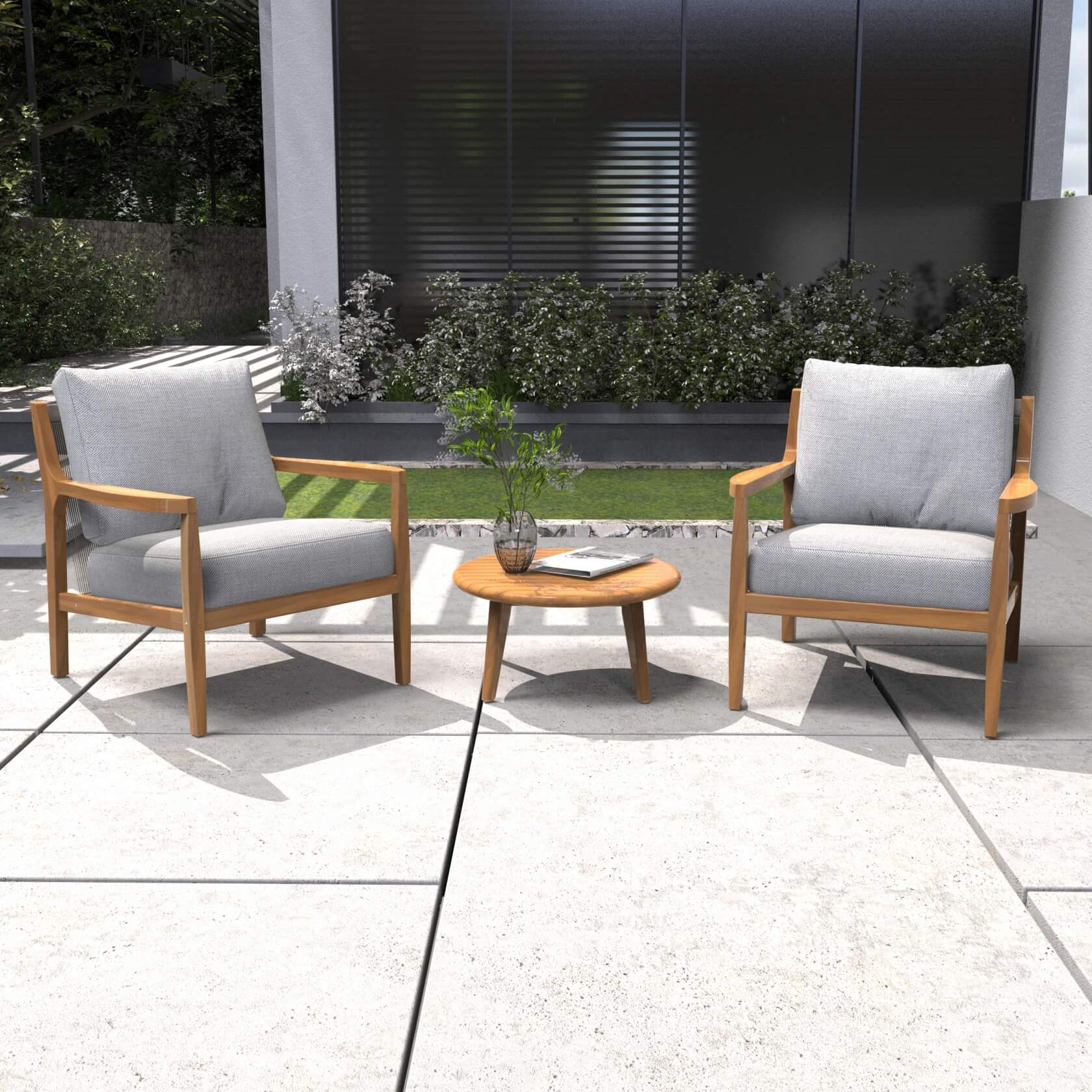 3-Piece Rustic Acacia Wood Patio Set – 2 Chairs & Table(PAS-2513-SC*2+ST) - Abrihome