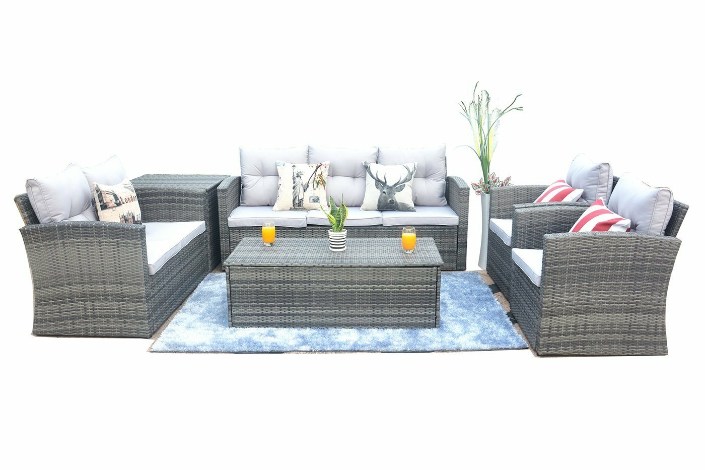 Abrihome Medford 6 Piece Sectional Set with Cushions