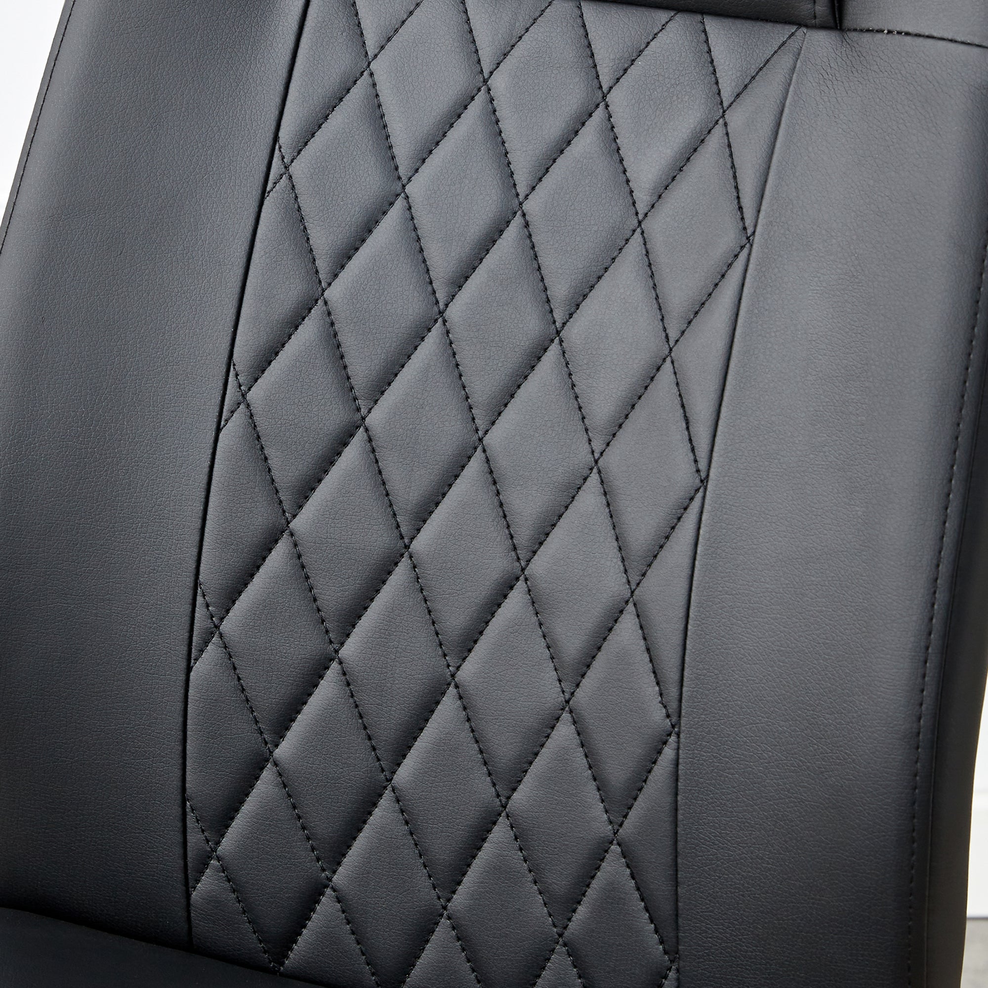 Modern dining chairs with faux leather padded seats, dining room chairs, gold metal leg upholstered chairs, suitable for kitchens, living rooms, bedrooms, and offices, set of 4 (black+PU leather)C-001
