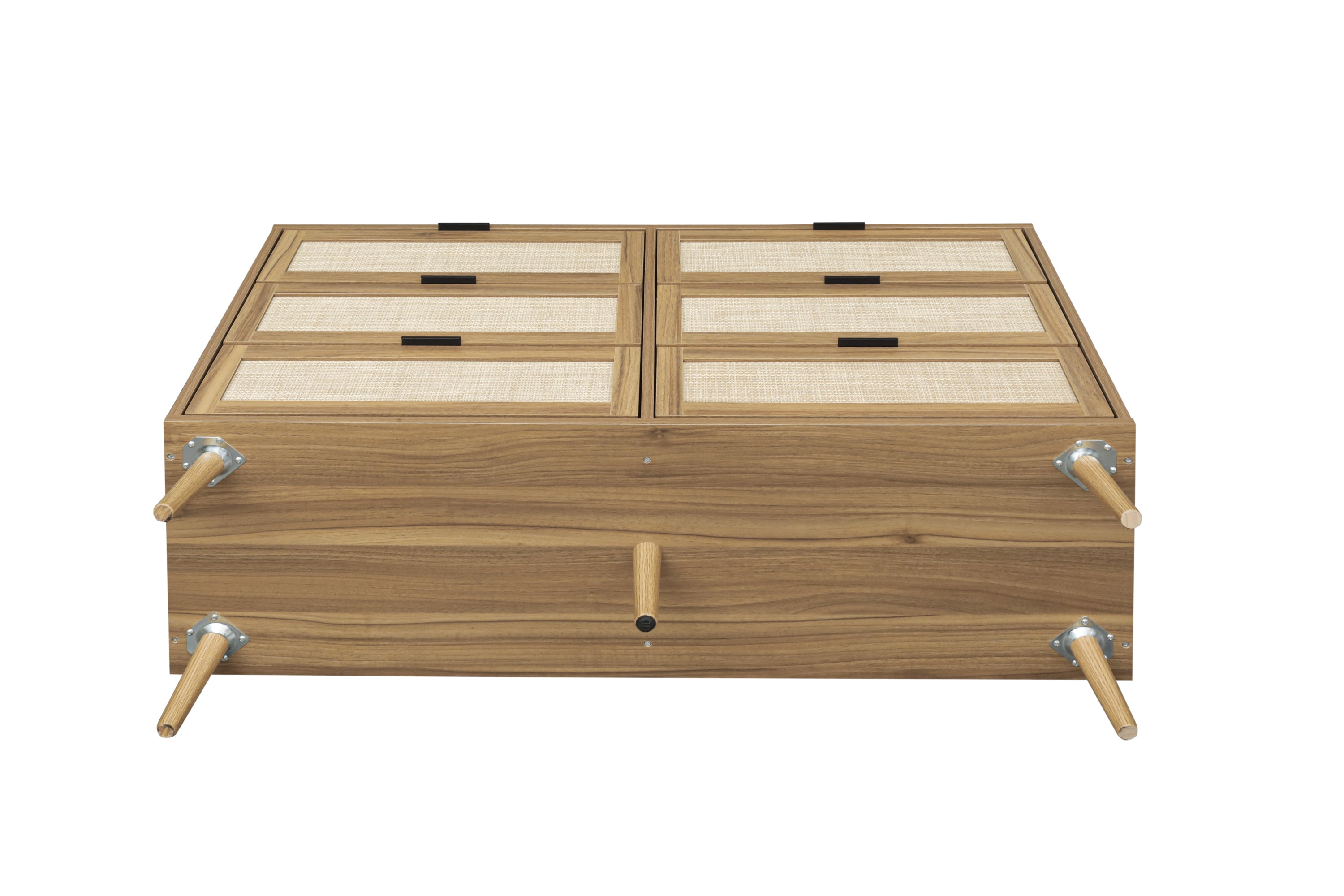Modern 6 Drawer Dresser Wood Cabinet (Walnut)