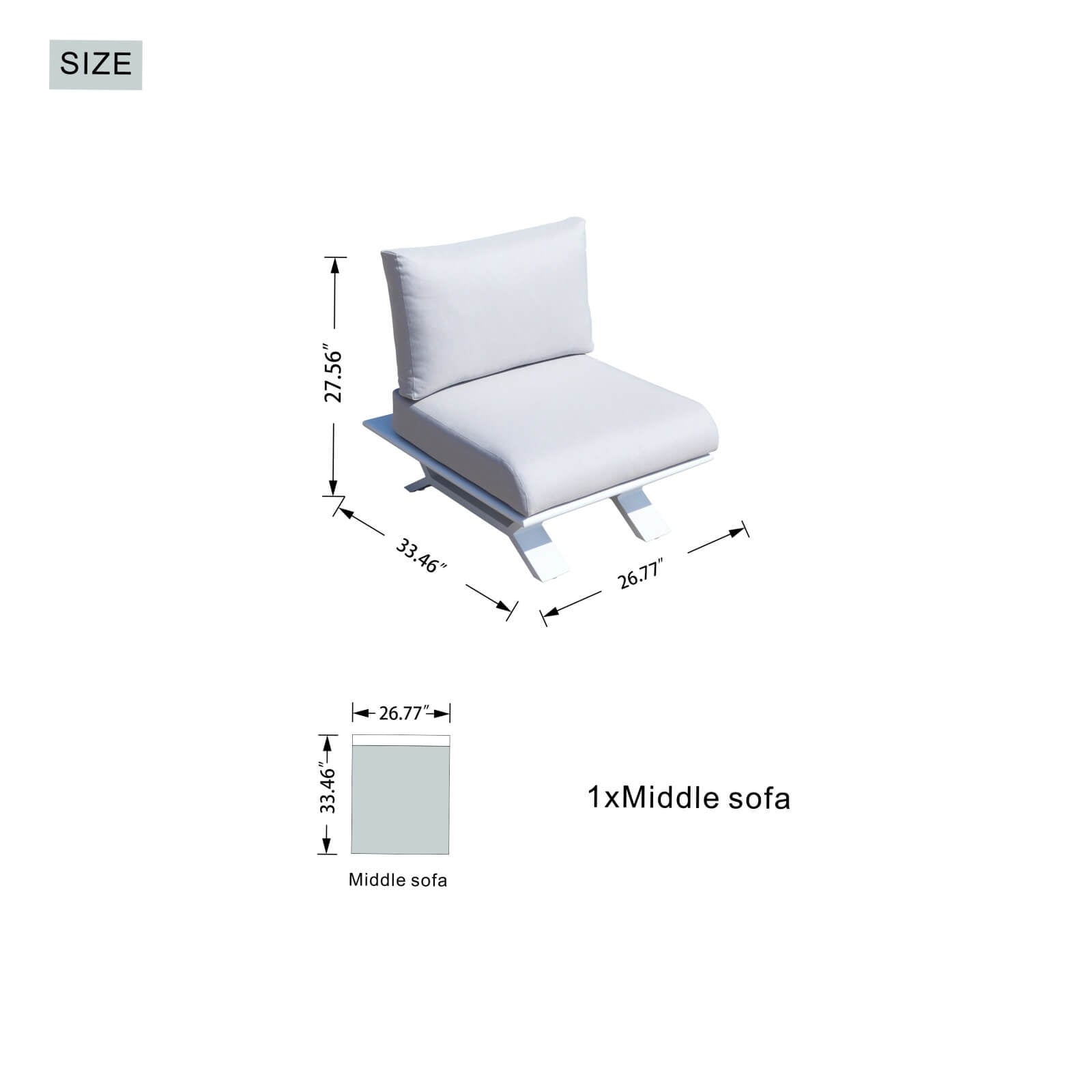6 Seat Corner Sofa Set with TerraFlame Fire Pit Table(PAS-2323-WH+2170-BR)
