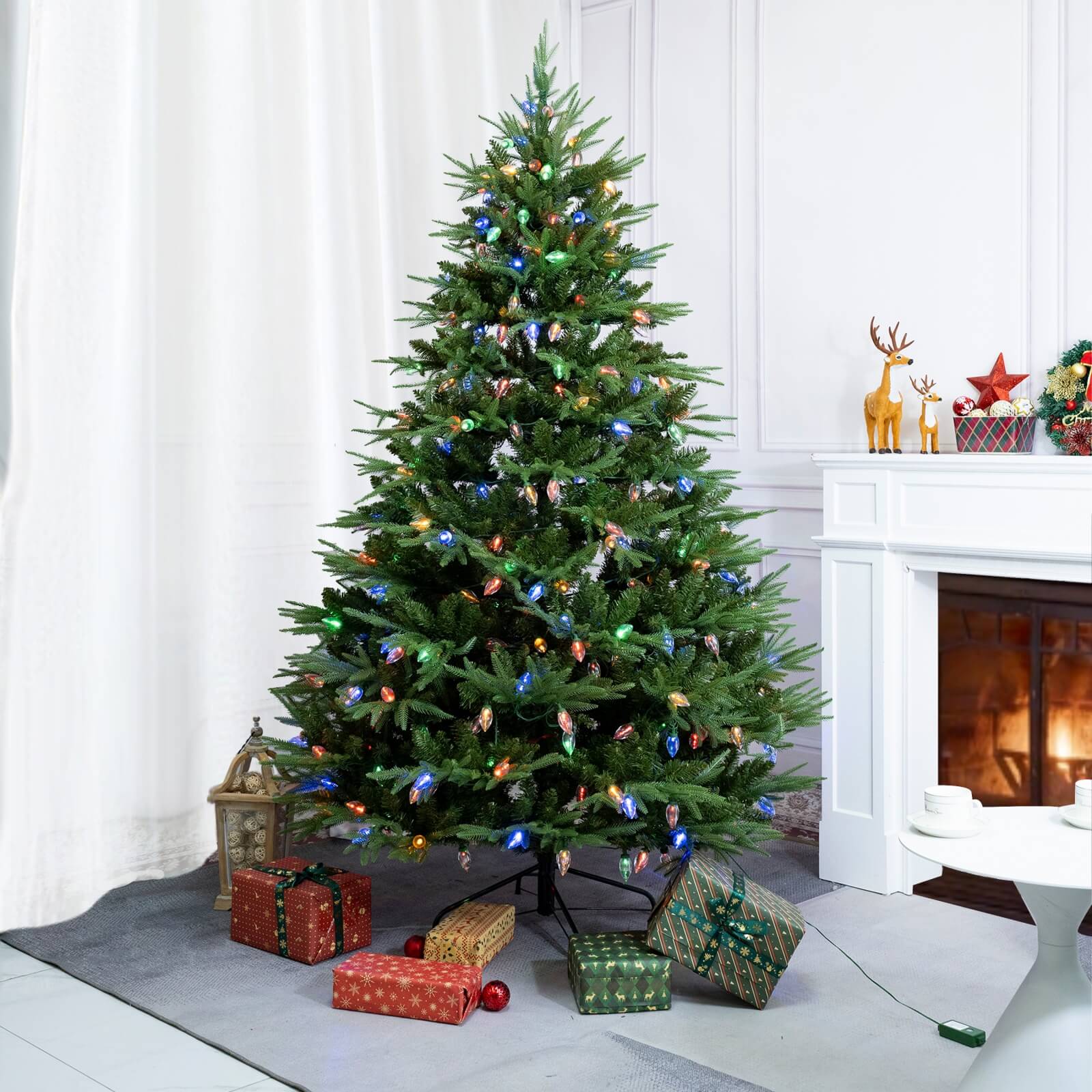 7FT Artificial Christmas Tree with Realistic PE PVC(PJT-2504-7FT)