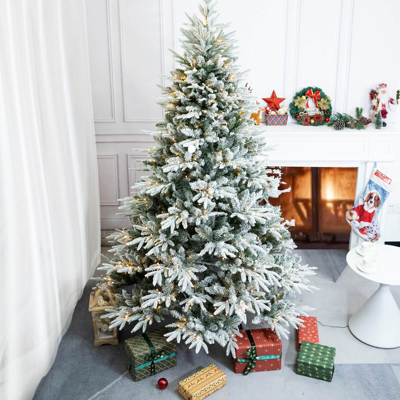 6FT Realistic Snow-Flocked Christmas Tree(PJT-2506-6FT)