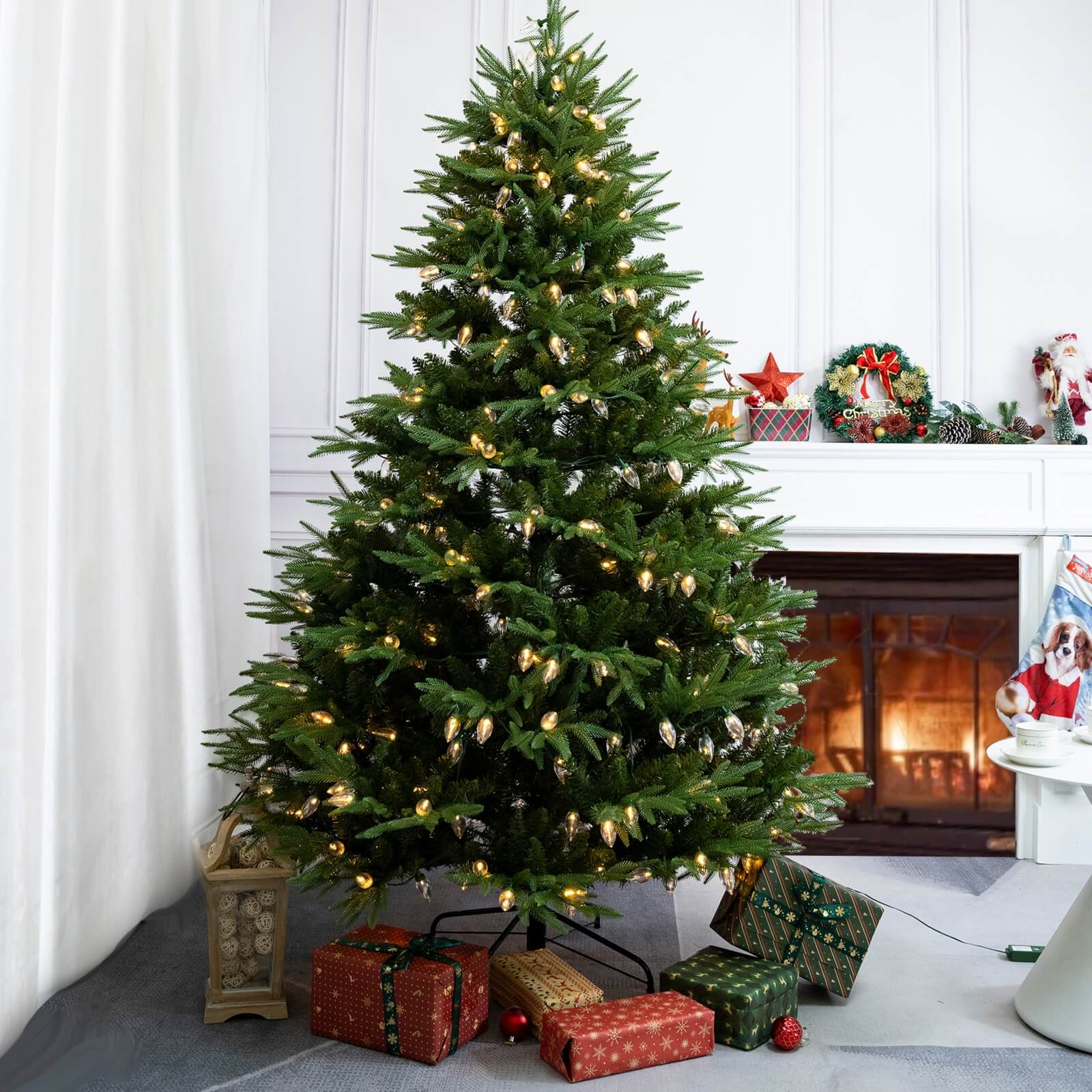 7FT Artificial Christmas Tree with Realistic PE PVC(PJT-2504-7FT)