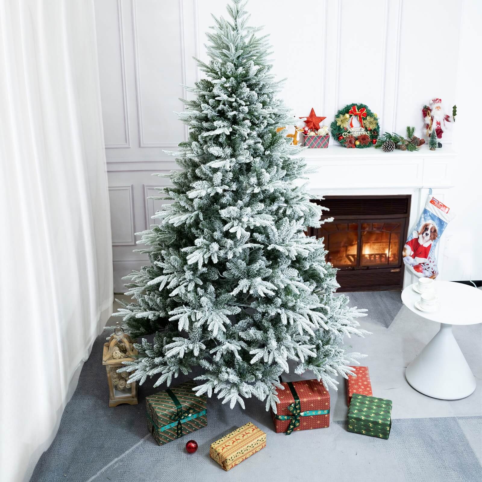 6FT Realistic Snow-Flocked Christmas Tree(PJT-2506-6FT)
