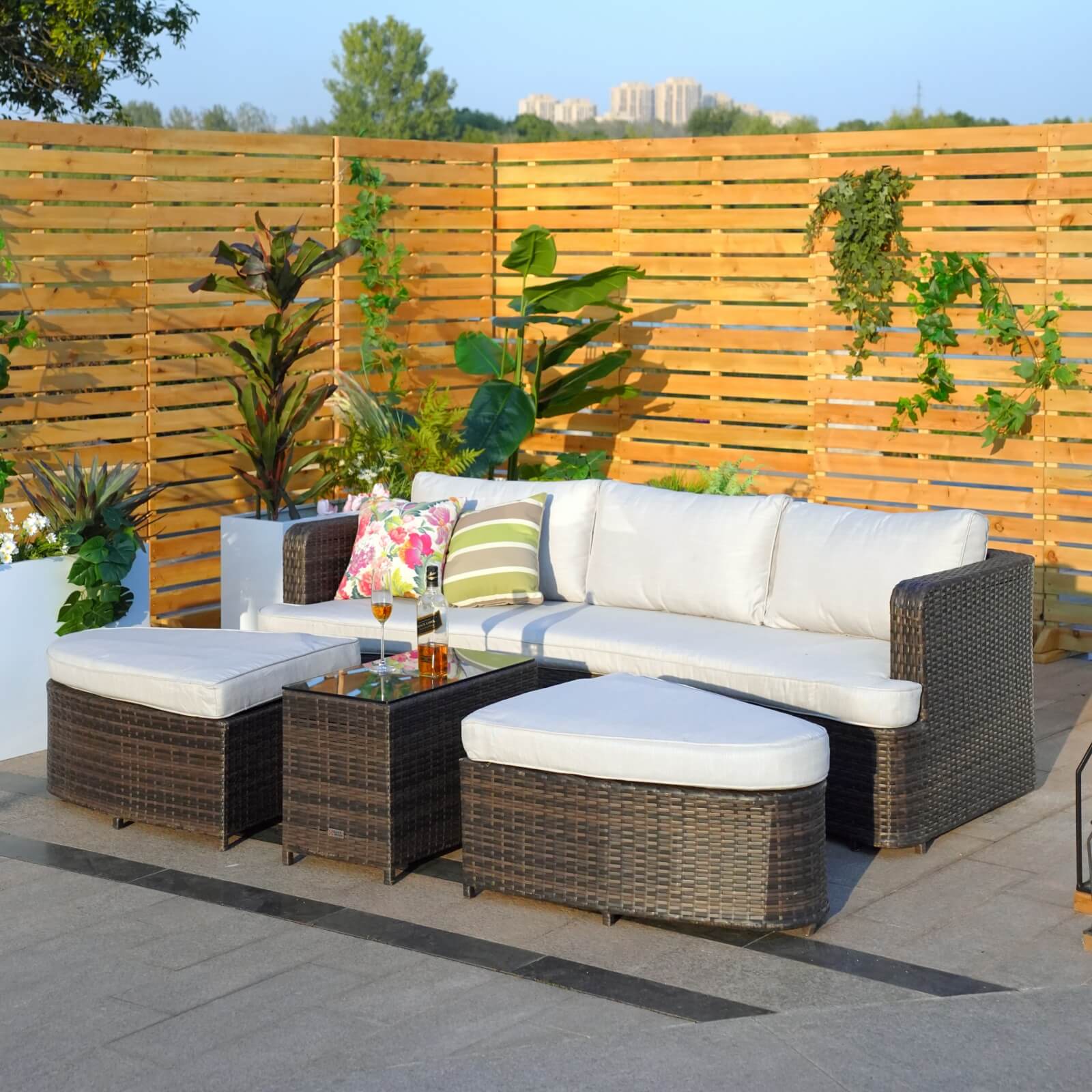 Luxury Outdoor Daybed with Cushions (PAL-1202)
