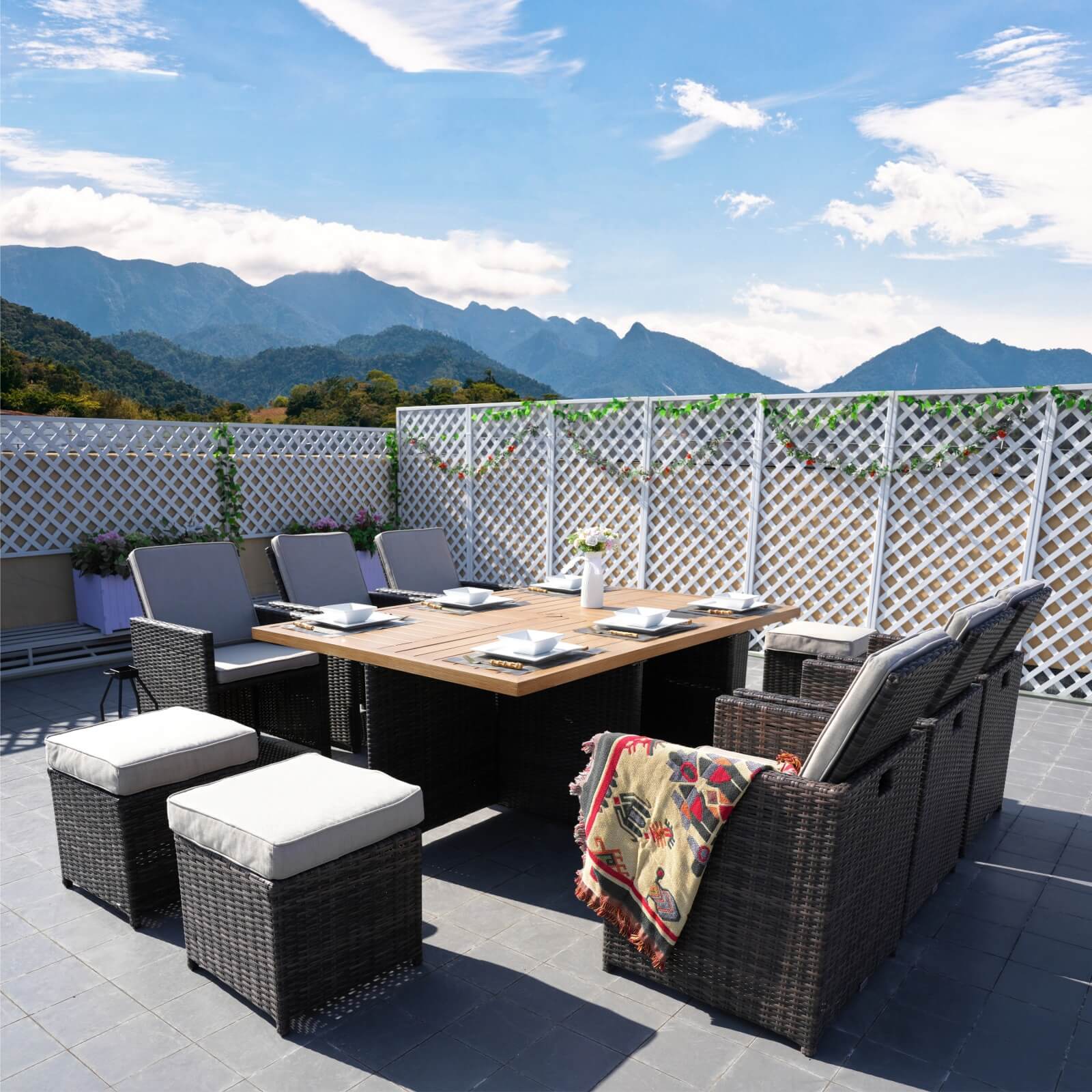 6-Seat Rectangular OutdoorDining Table—Table Only(PAD-3234-TA)