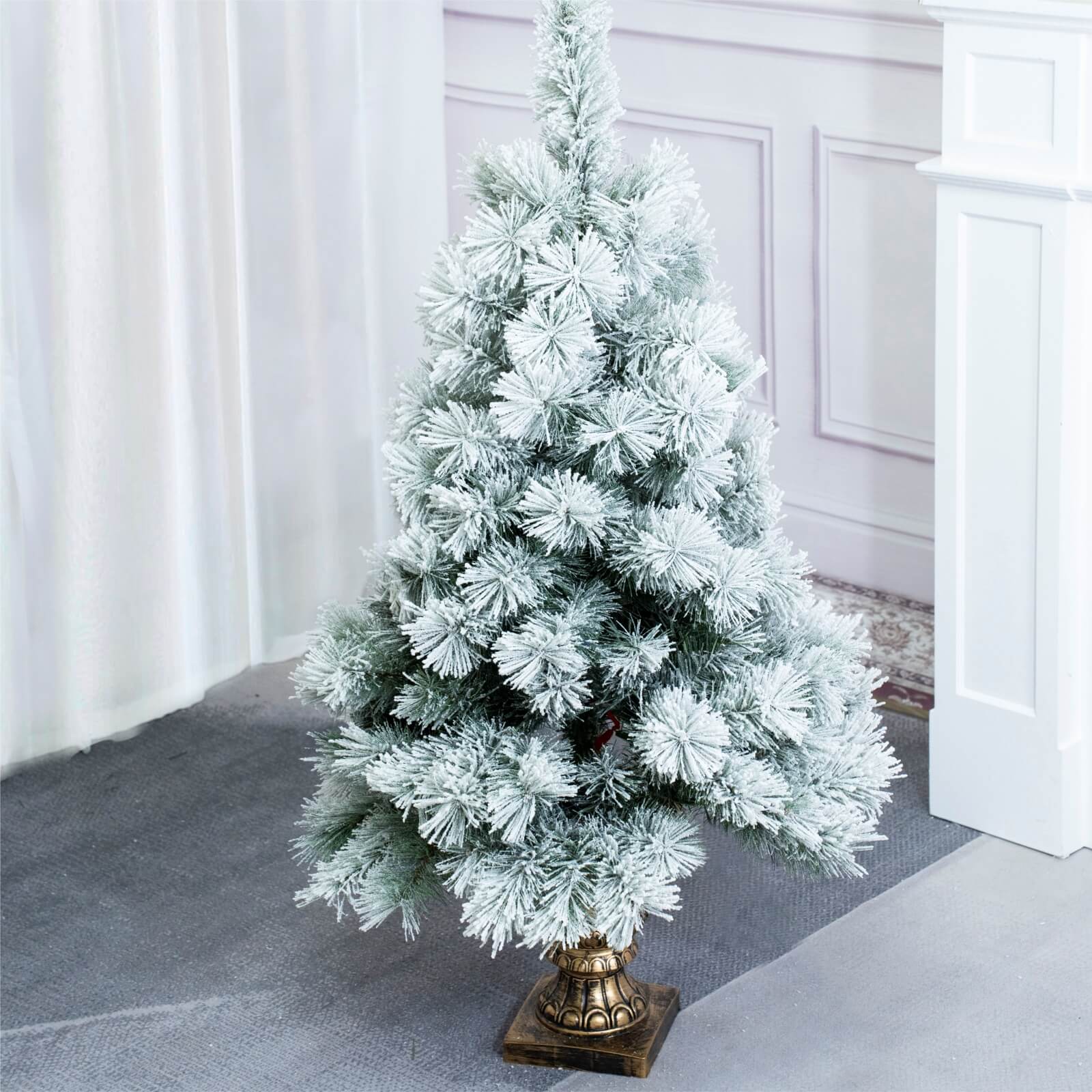 4FT Snow-Flocked Mini Christmas Tree(PJT-2508)