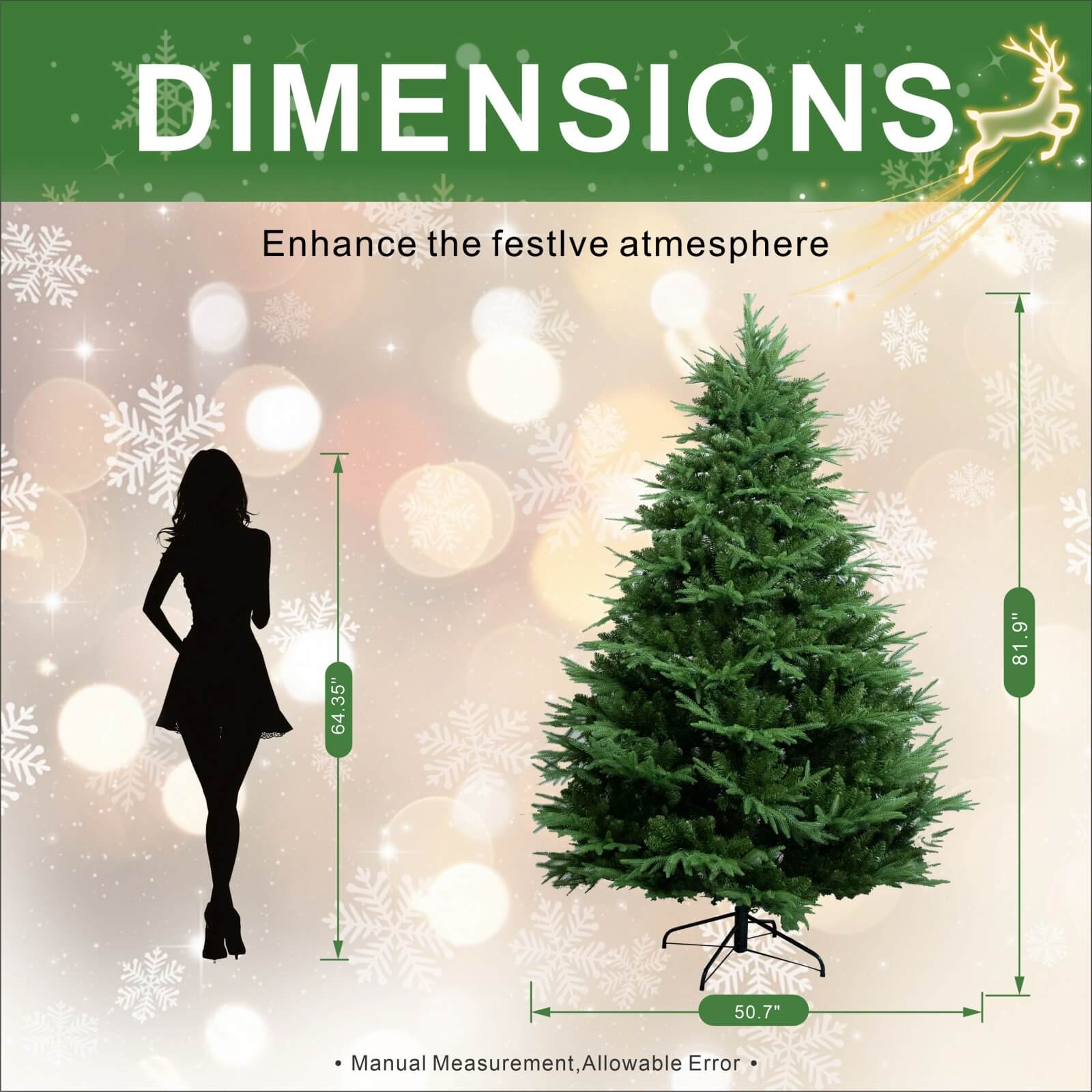 7FT Artificial Christmas Tree with Realistic PE PVC(PJT-2504-7FT)