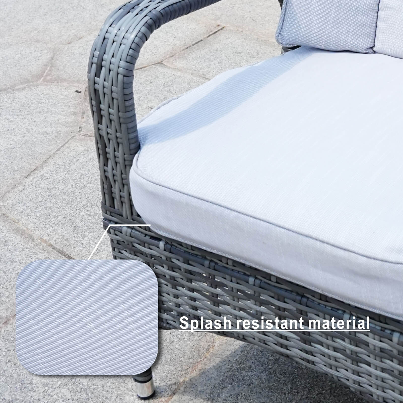 Outdoor 6-Seat Dining Set with Fire Pit Table and Ice Bucket(PAG-1106FI-SET)
