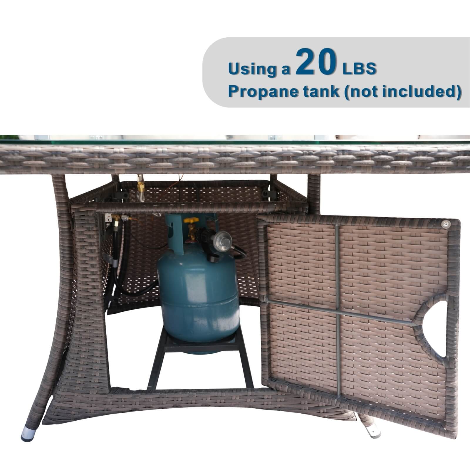 4-Seat Square Fire Pit Table (PAG-1104-T)