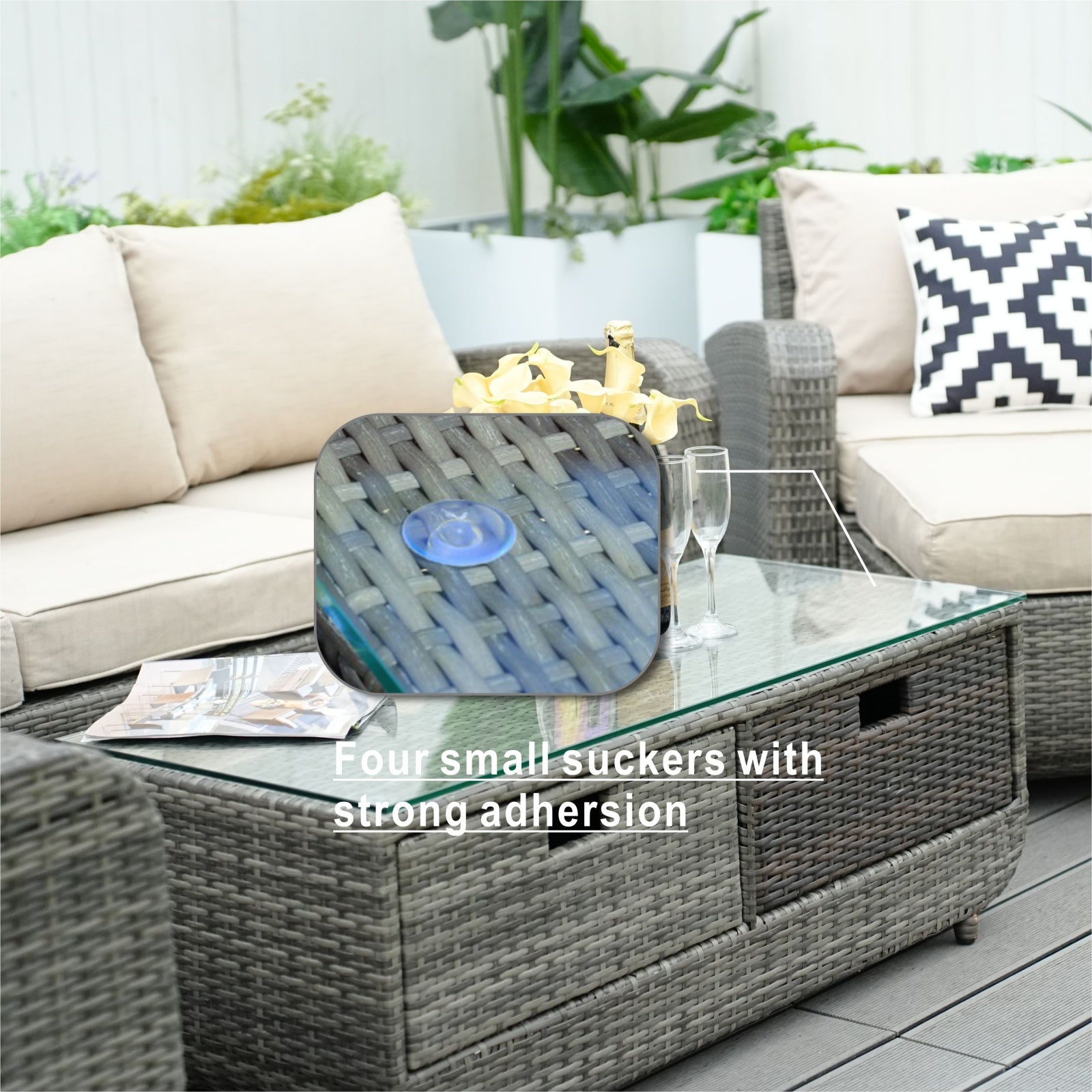 5-Piece Outdoor Conversation Sofa Set(PAS-1515-SET)