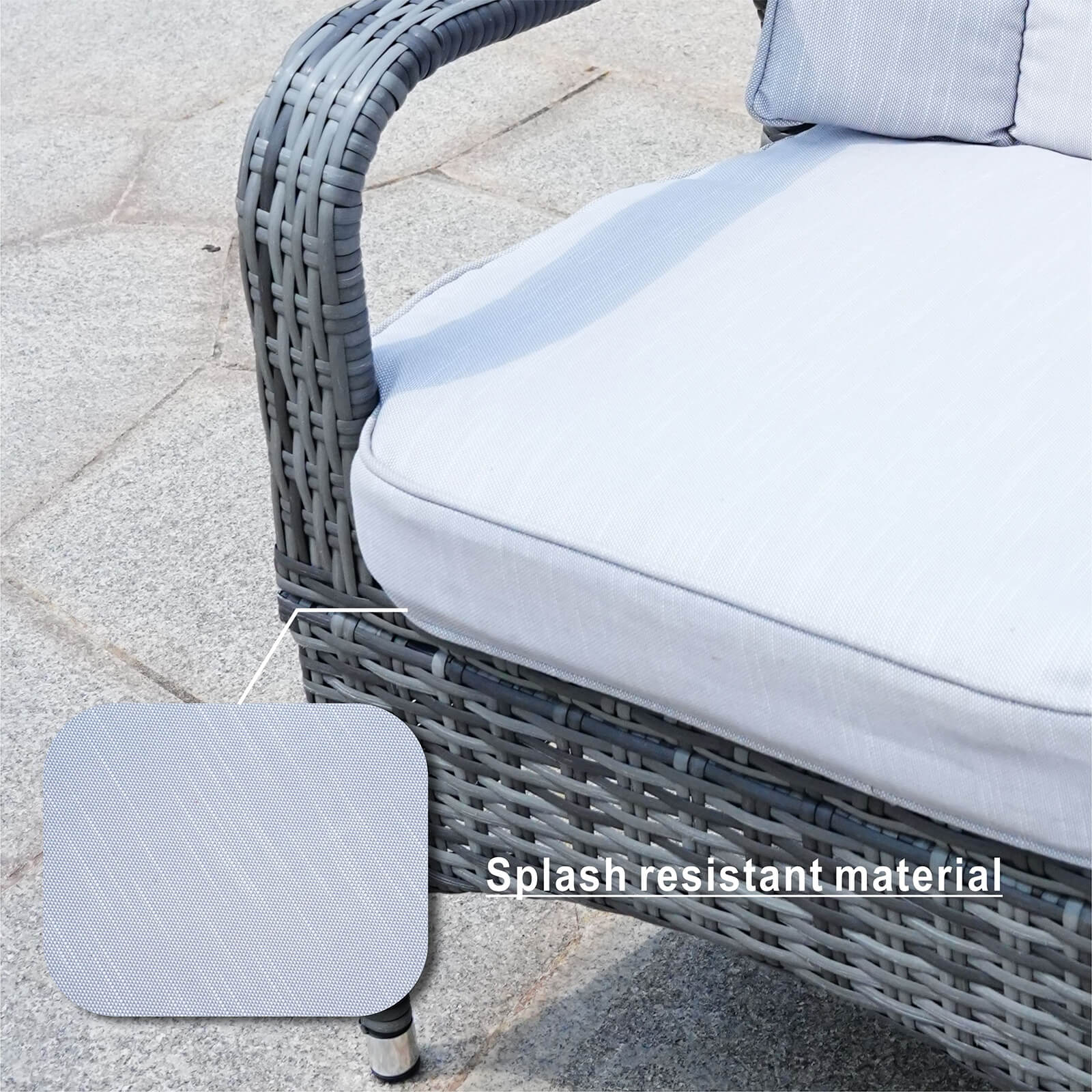 Set of 2 Outdoor Rattan Armchairs(PAC-009)