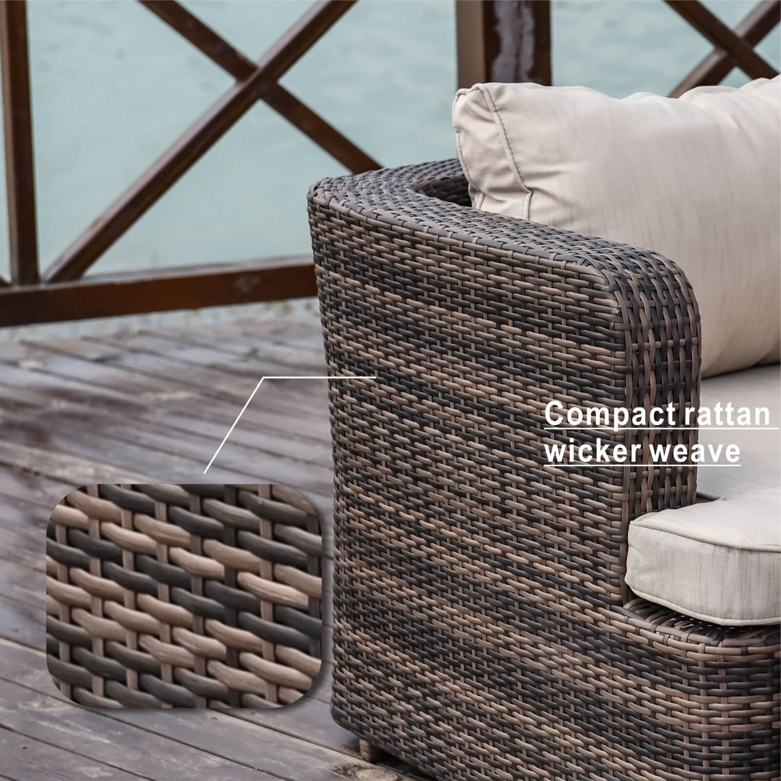 Luxury Outdoor Daybed with Cushions (PAL-1202)