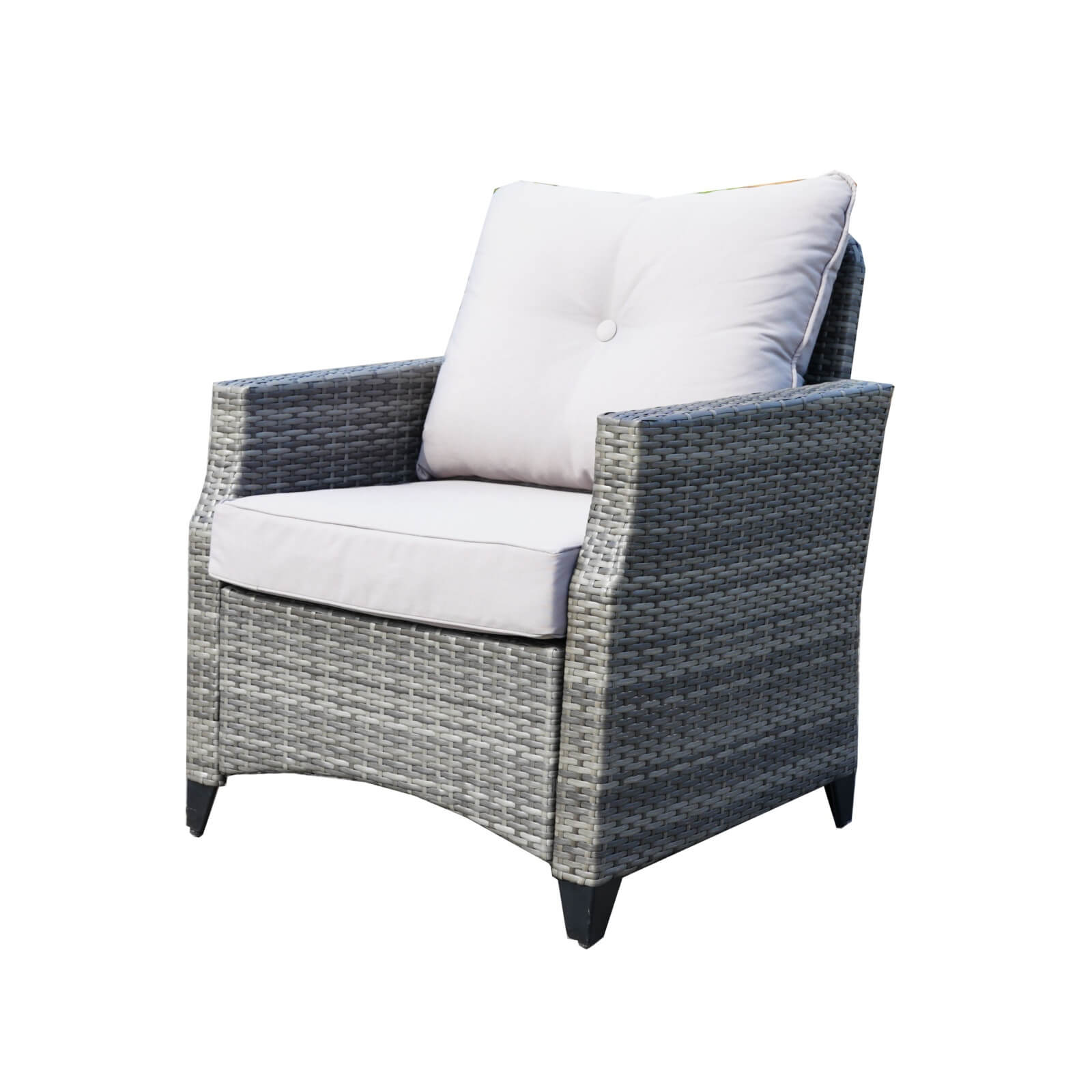 5-Piece Outdoor Fire Pit Patio Set with Gray Sofas and Fire Pit Table(PAF-1802P)