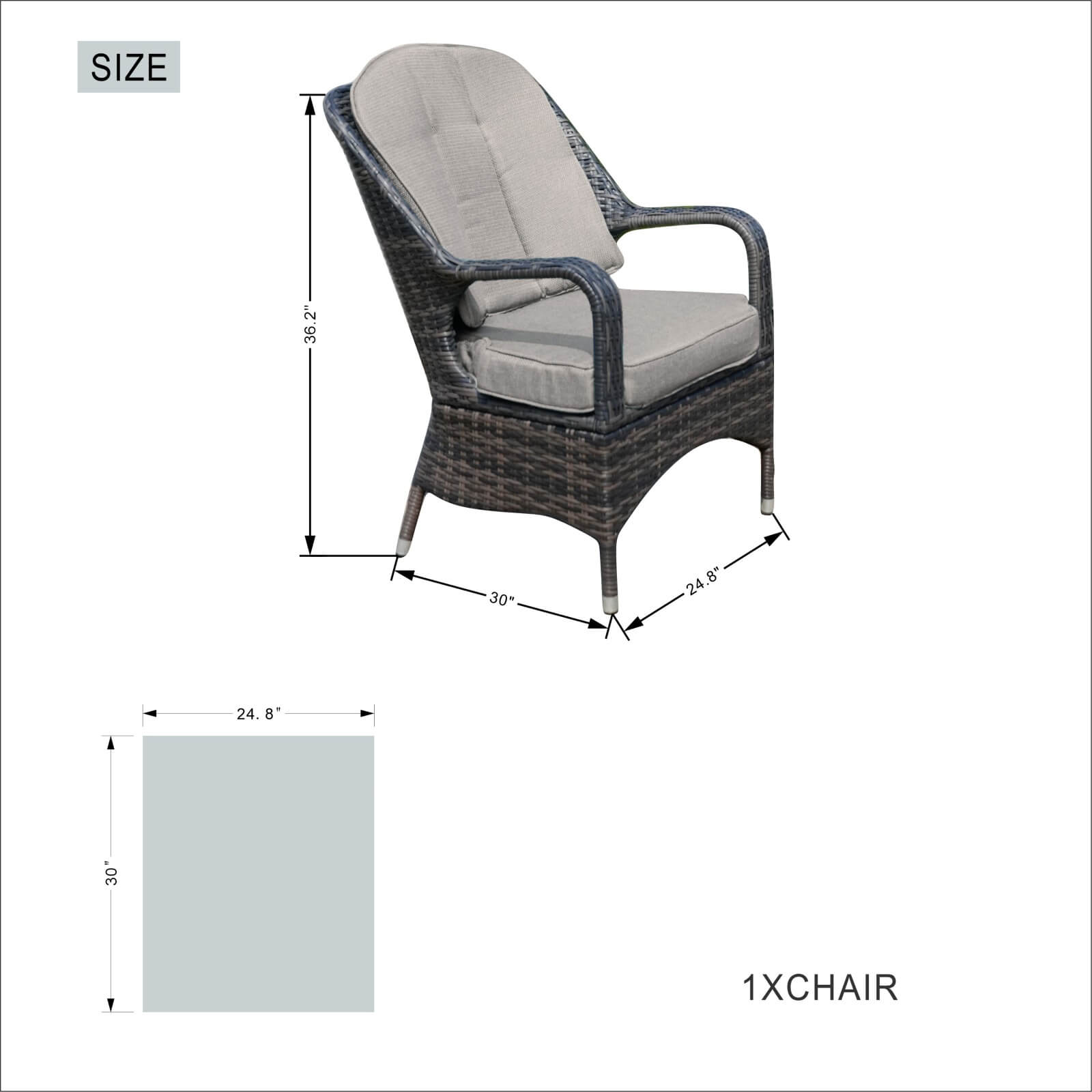 Outdoor 6-Seat Dining Set with Fire Pit Table and Ice Bucket(PAG-1106FI-SET)