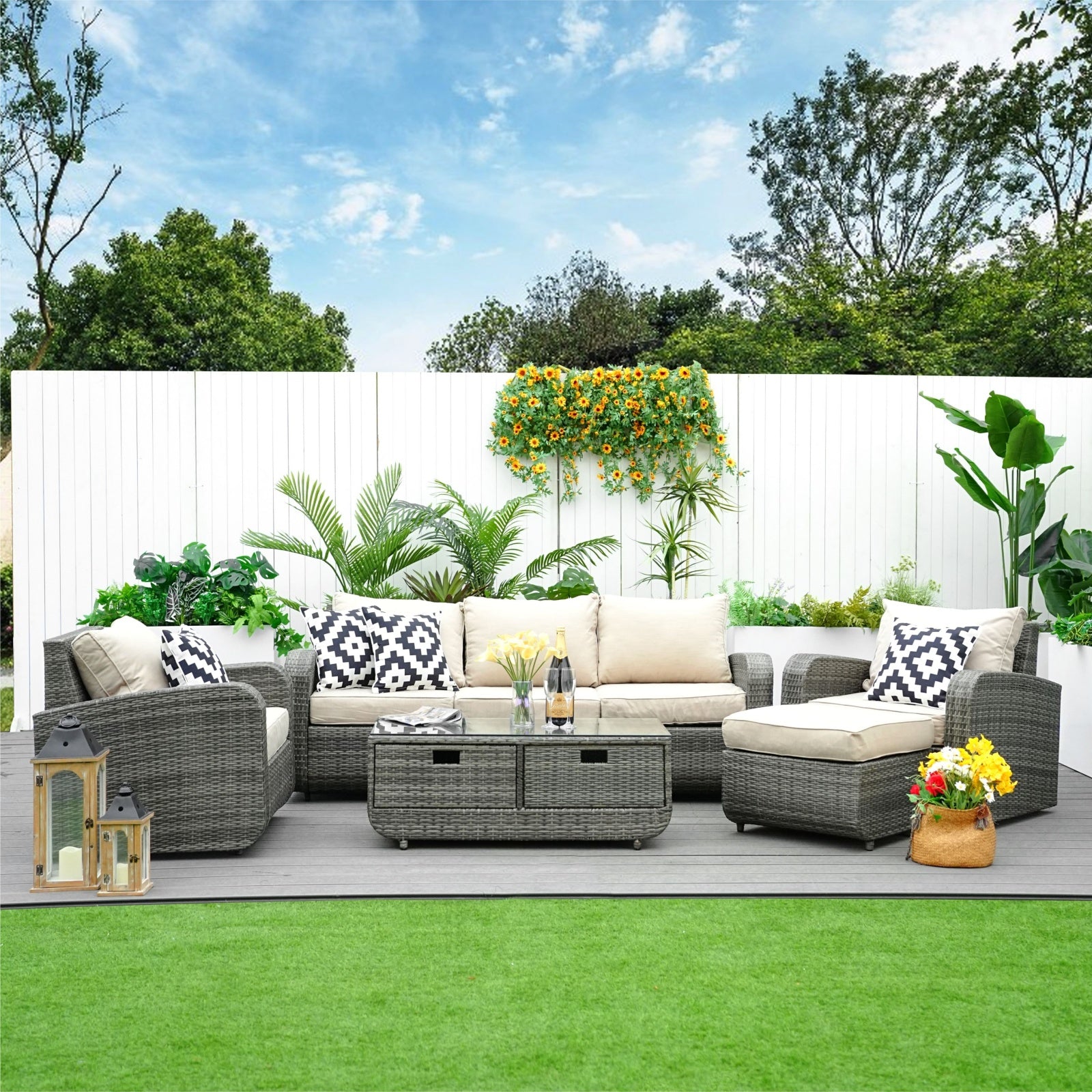 5-Piece Outdoor Conversation Sofa Set(PAS-1515-SET)