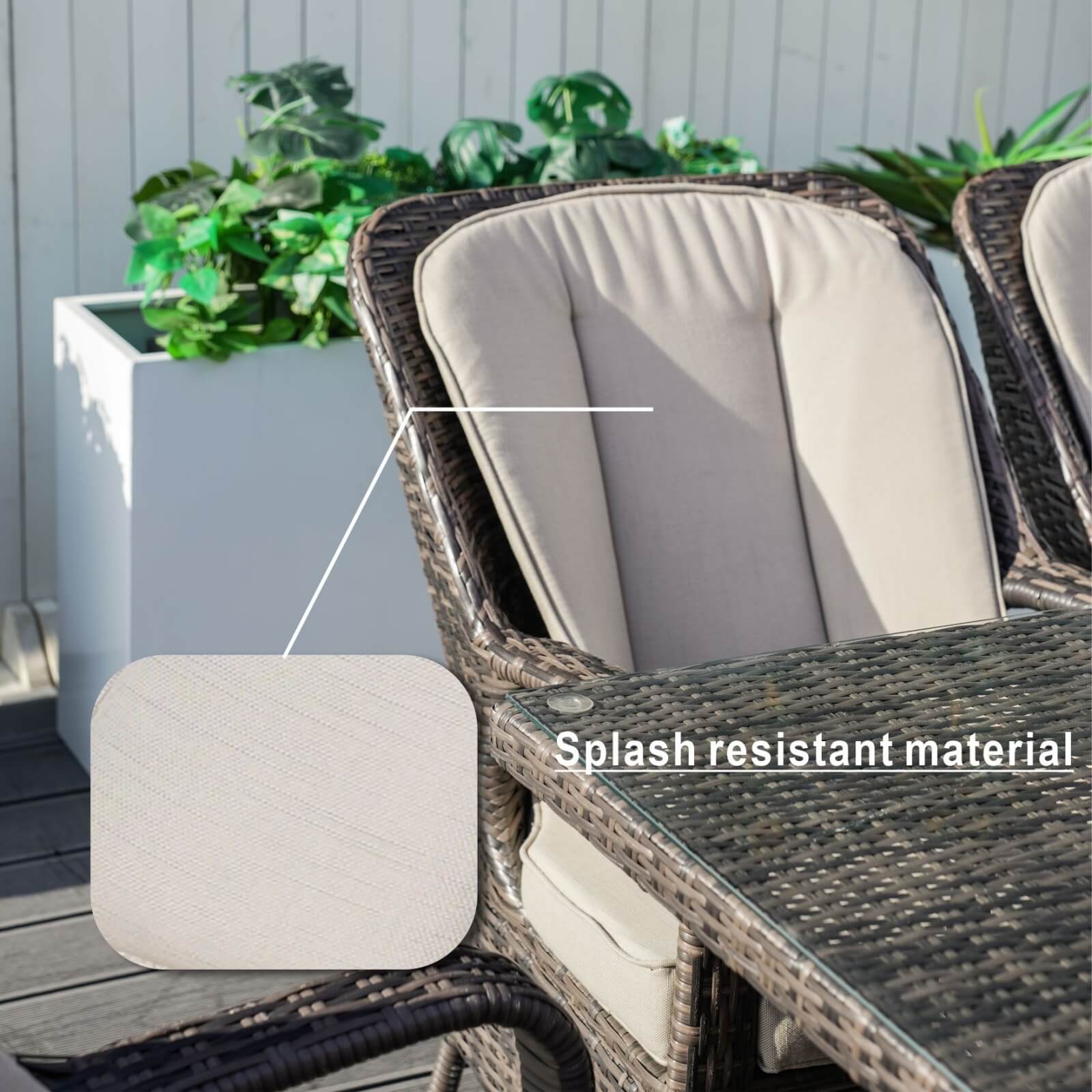 6-Seat Outdoor Dining Set with Rectangular Dining Table(PAD-1712-SET)