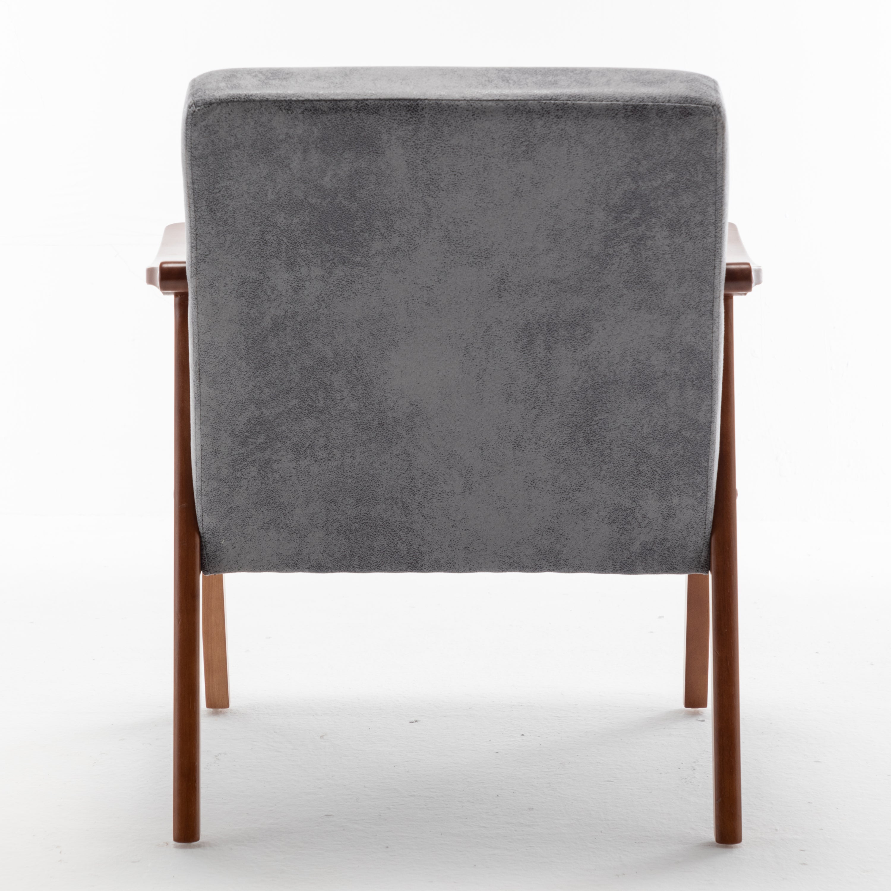 Mid-Century Modern Chair, Living Room Chair with Solid Wood Frame, Accent Chair Extra-Thick Backrest, Wingback Chair for Bedroom, Reading Room, Living Room, Lounge Chair Indoor