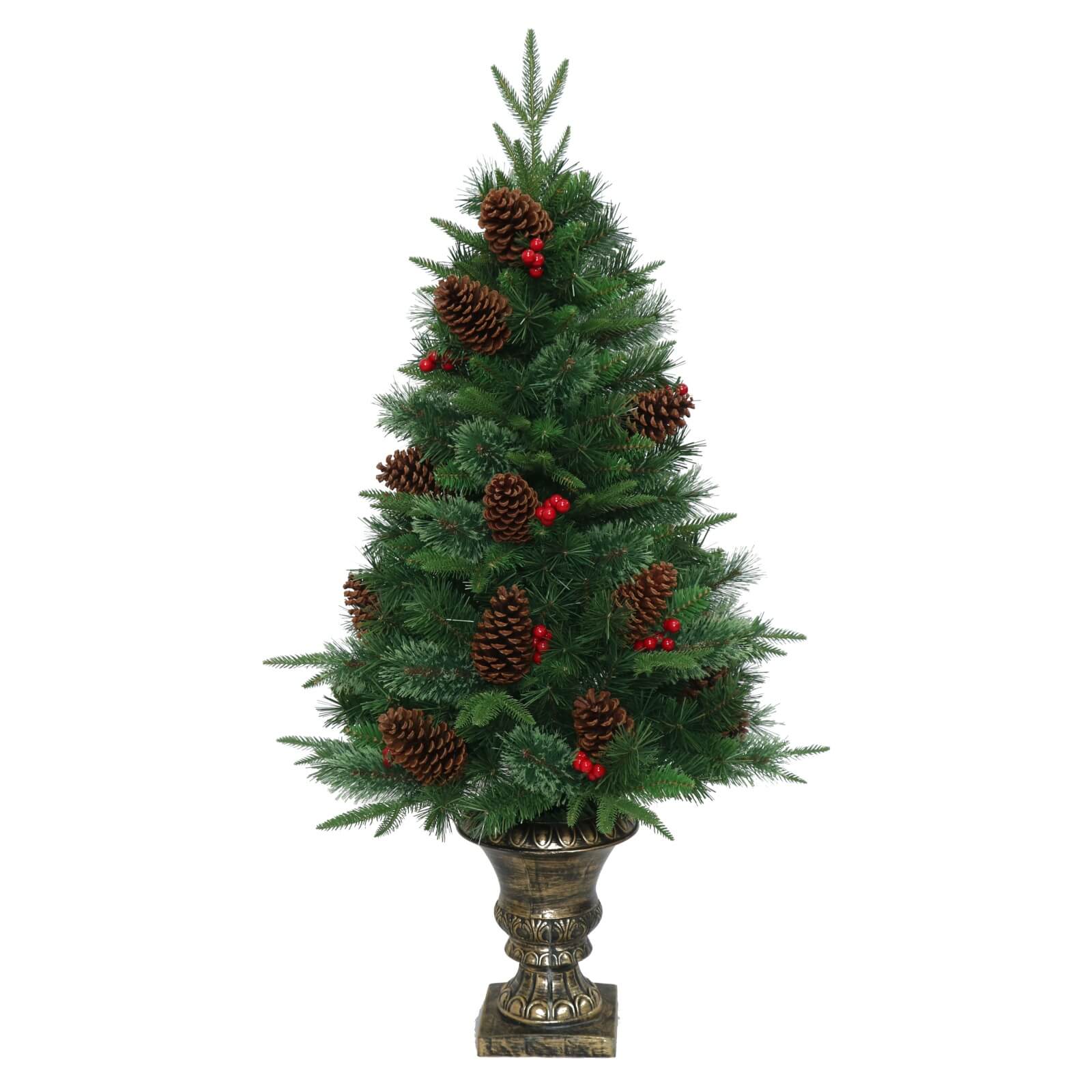 4FT Artificial Christmas Tree with Pinecones & Red Berries(PJT-2509-4FT)