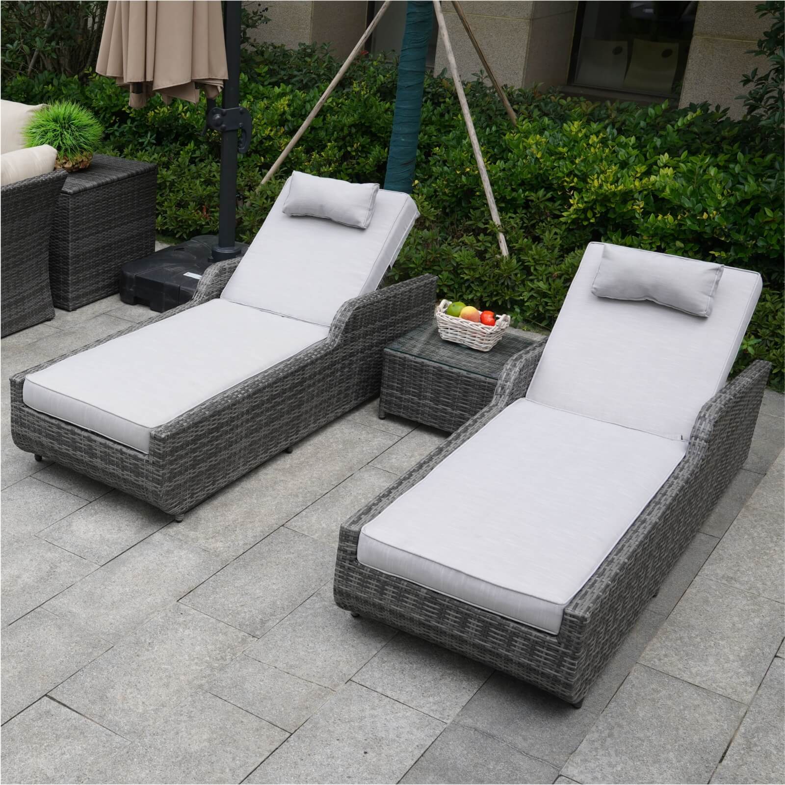 Outdoor Wicker Reclining Chaise Lounge(PAL-1127B)