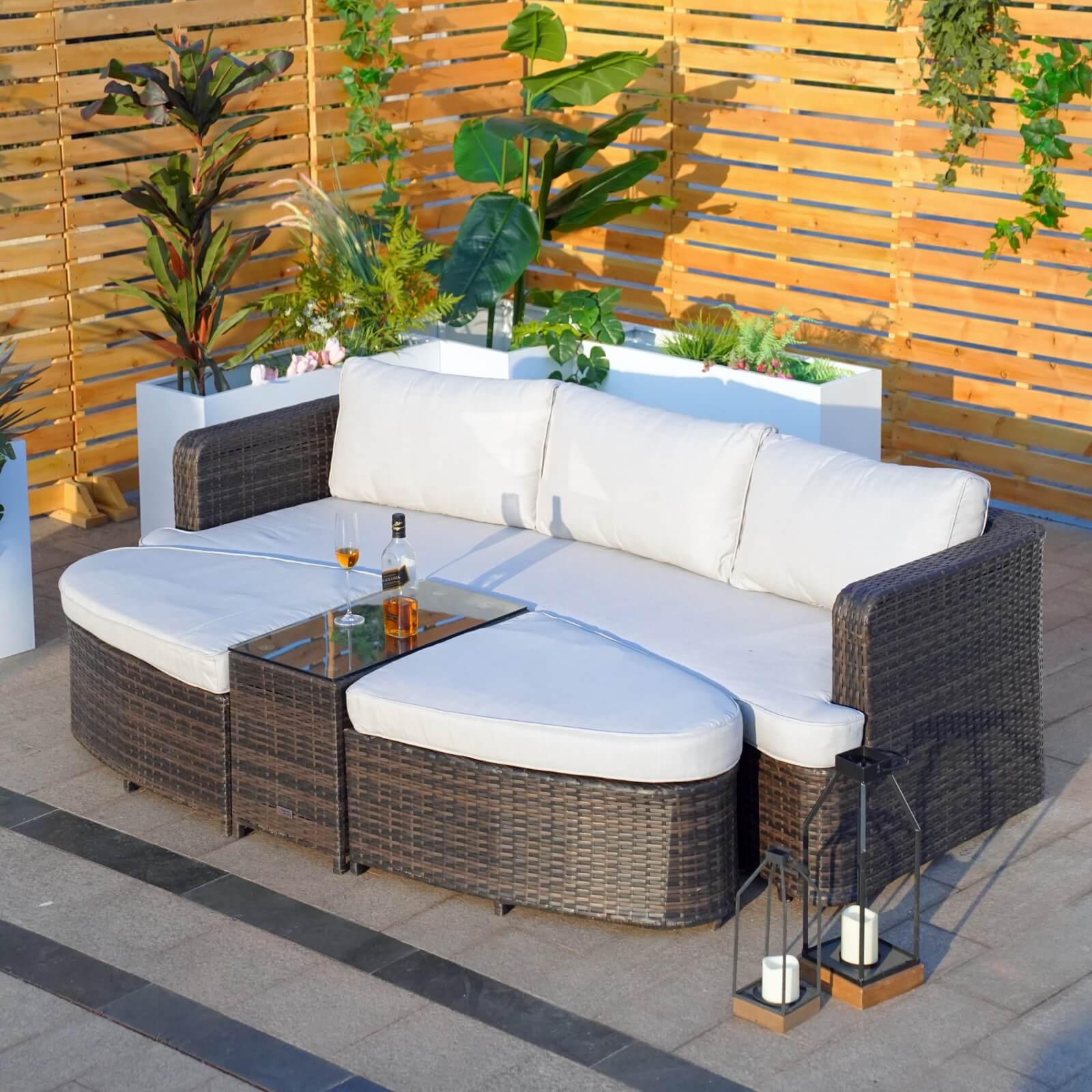 Luxury Outdoor Daybed with Cushions (PAL-1202)