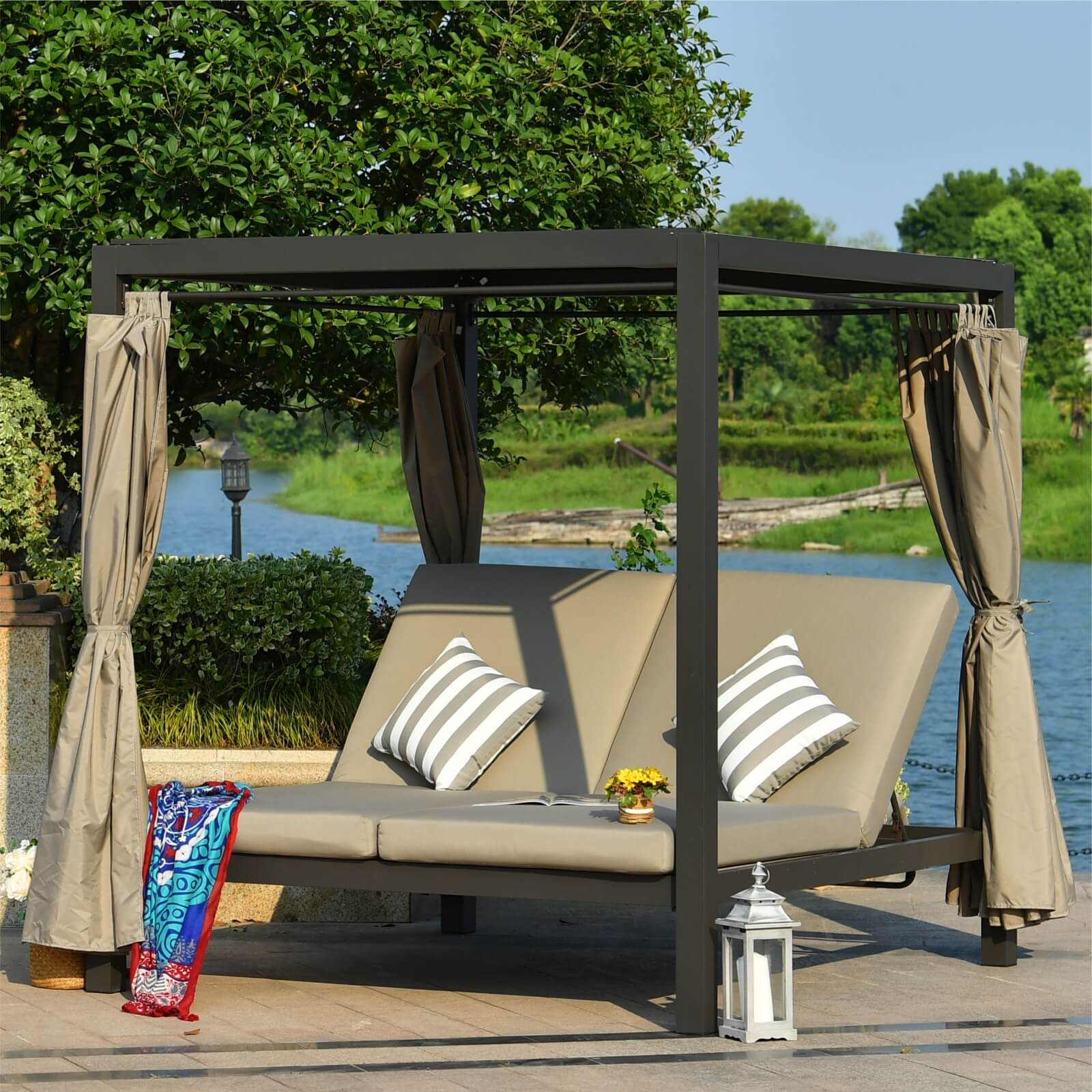 Outdoor Daybed with Canopy (PAL-1129B)