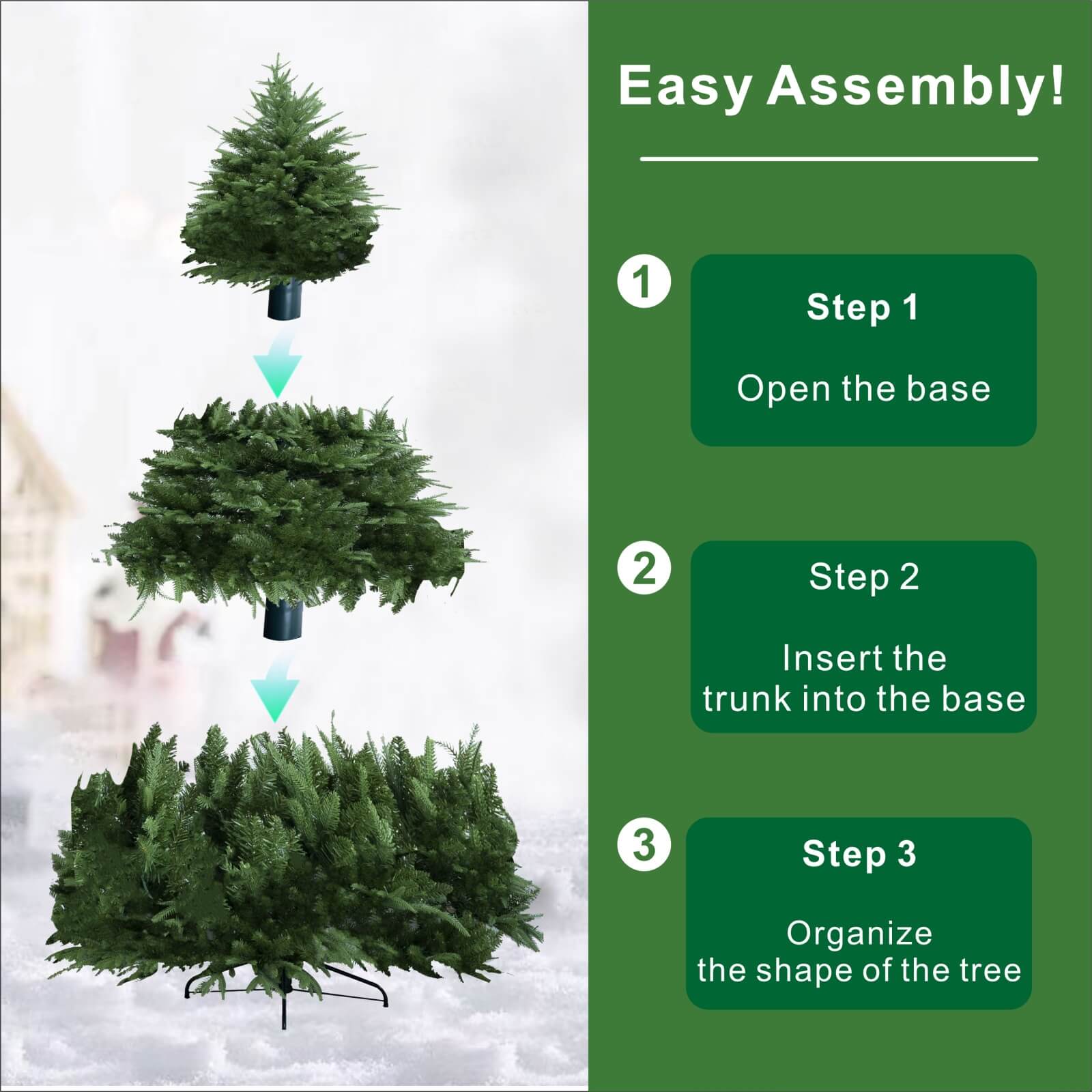 Luxury Artificial Christmas Tree with Optional LED Lights(PJT-2501)