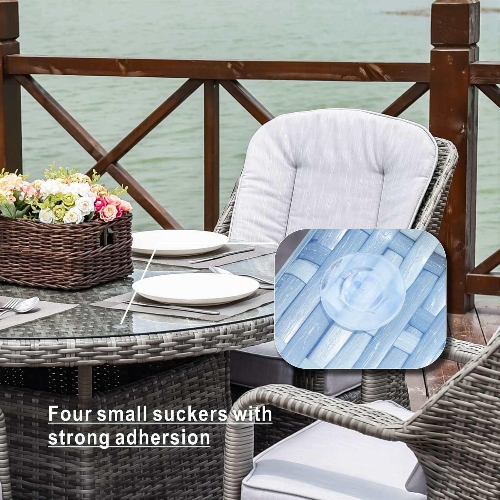 4-Seat Round Outdoor Dining Table – Table Only(PAD-1709-TA)