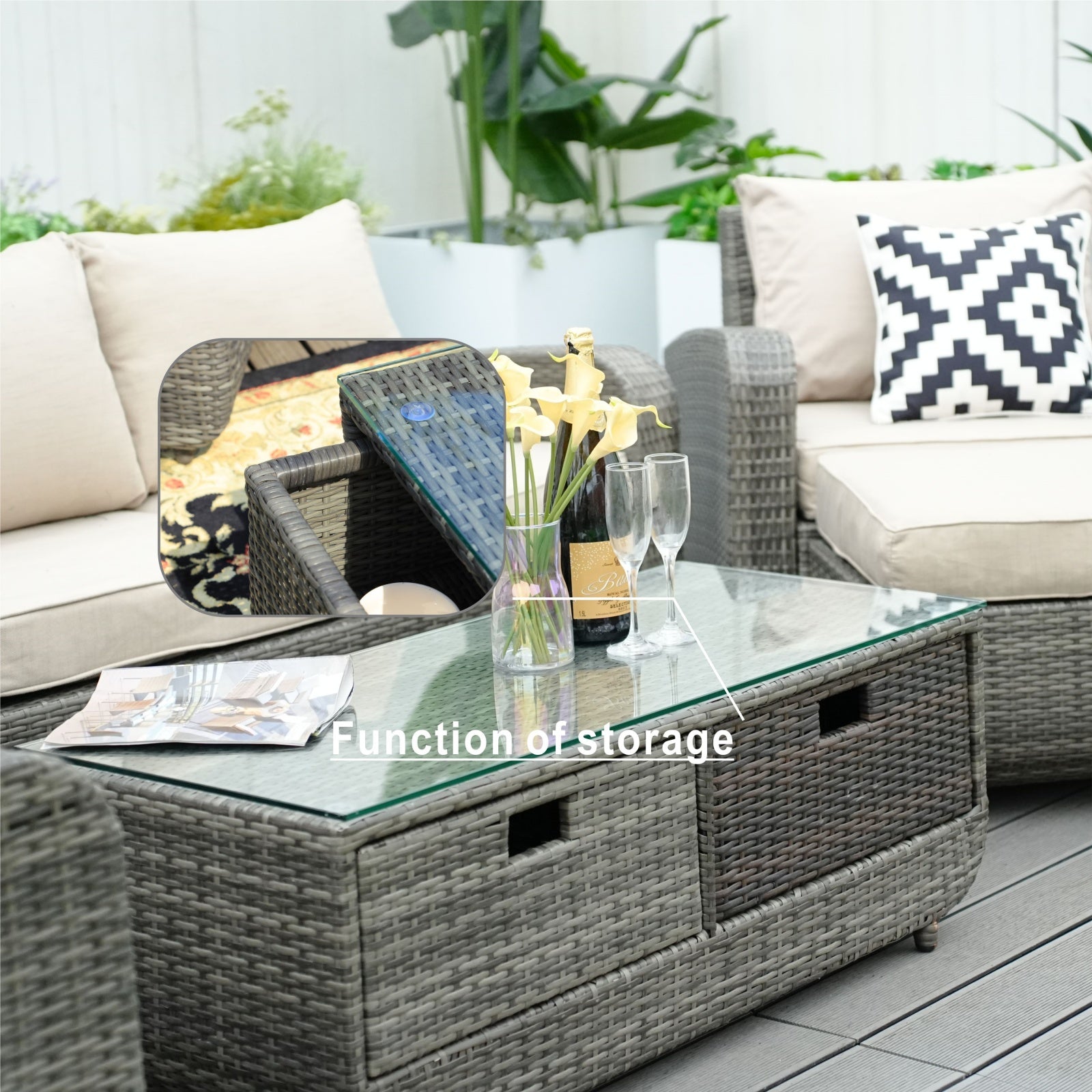 5-Piece Outdoor Conversation Sofa Set(PAS-1515-SET)