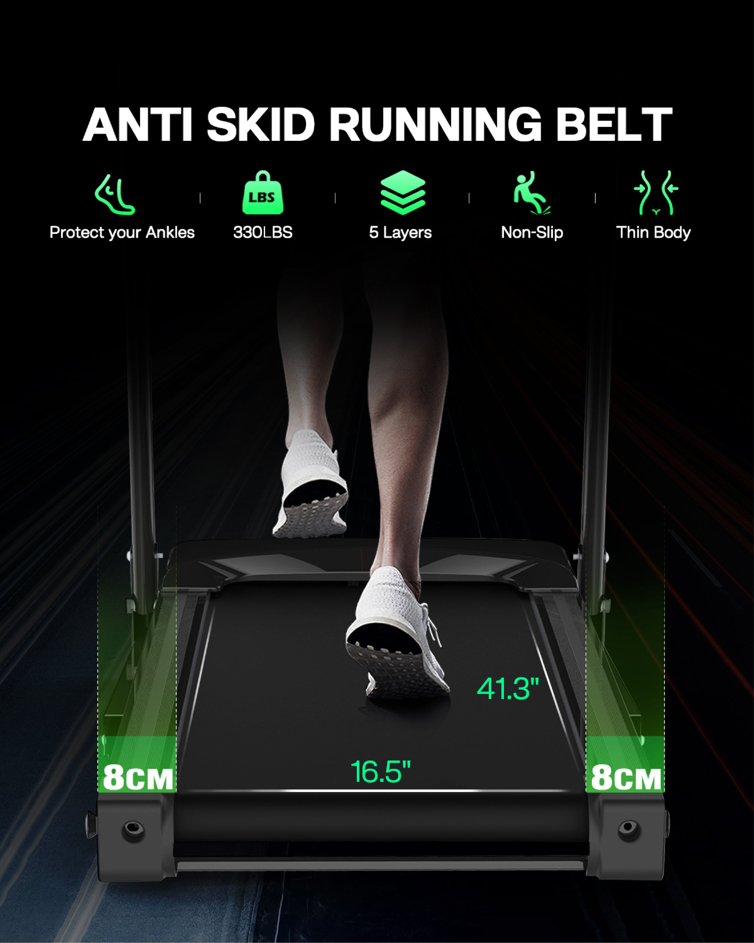 Foldable Treadmill with Incline, Folding Treadmill for Home Electric Treadmill Workout Running Machine, Handrail Controls Speed, Pulse Monitor,APP
