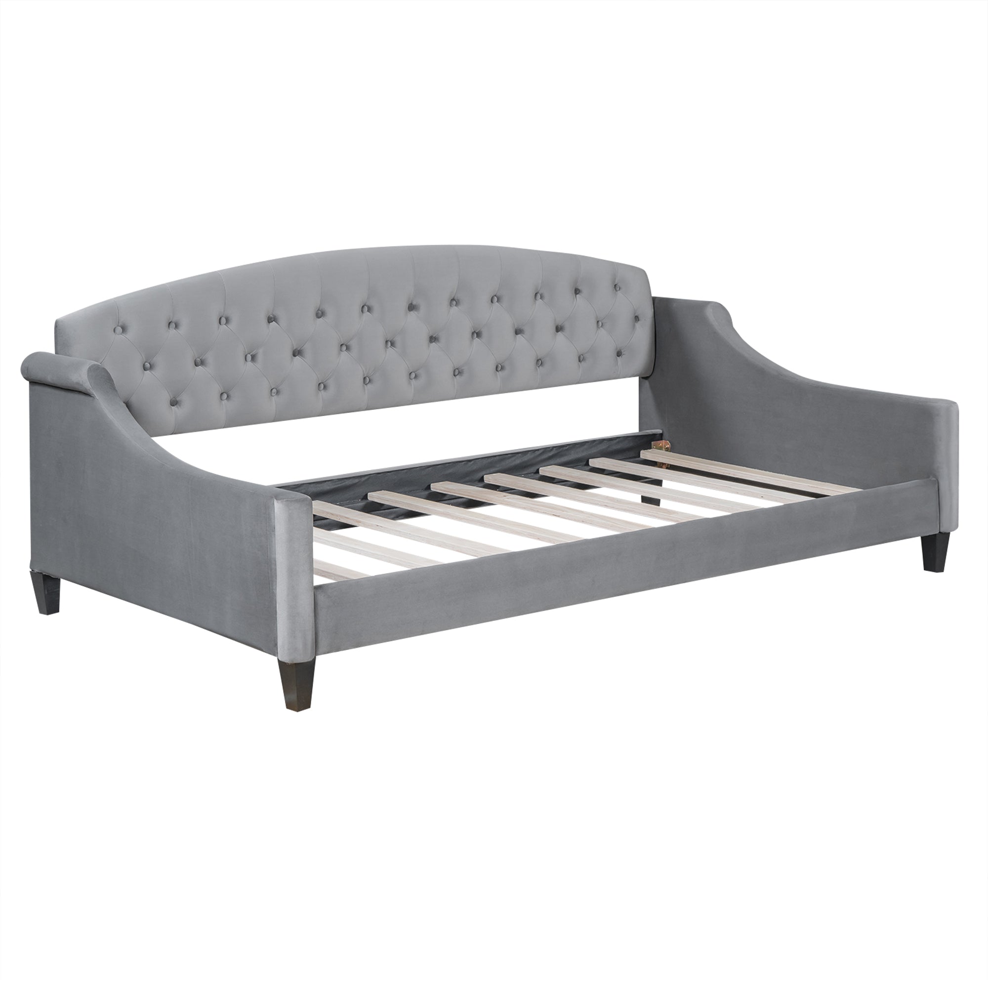 Modern Luxury Tufted Button Daybed,Twin,Gray