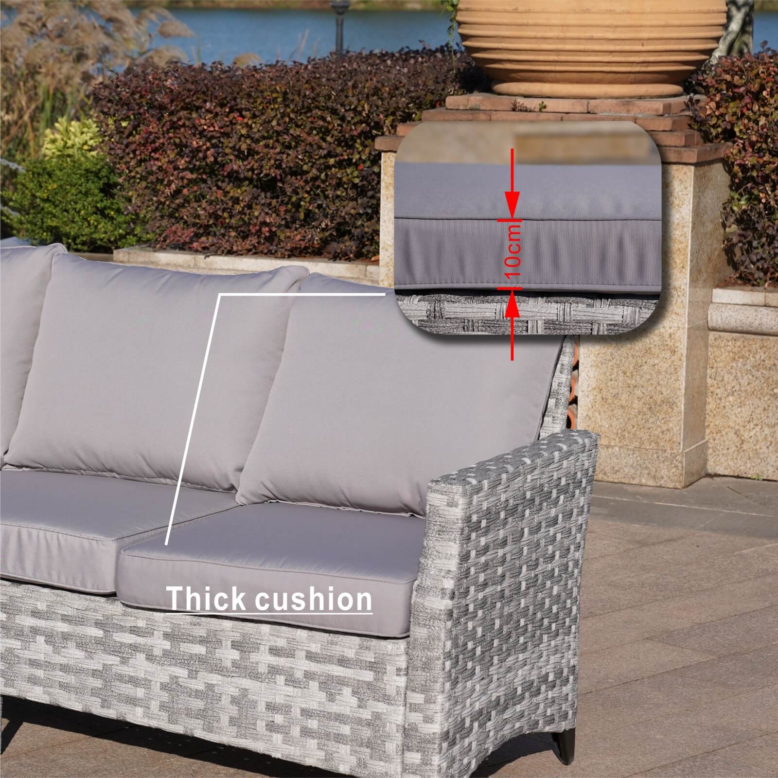 5-Piece Outdoor Lounge Set with Fire Pit Table (PAF-2001)