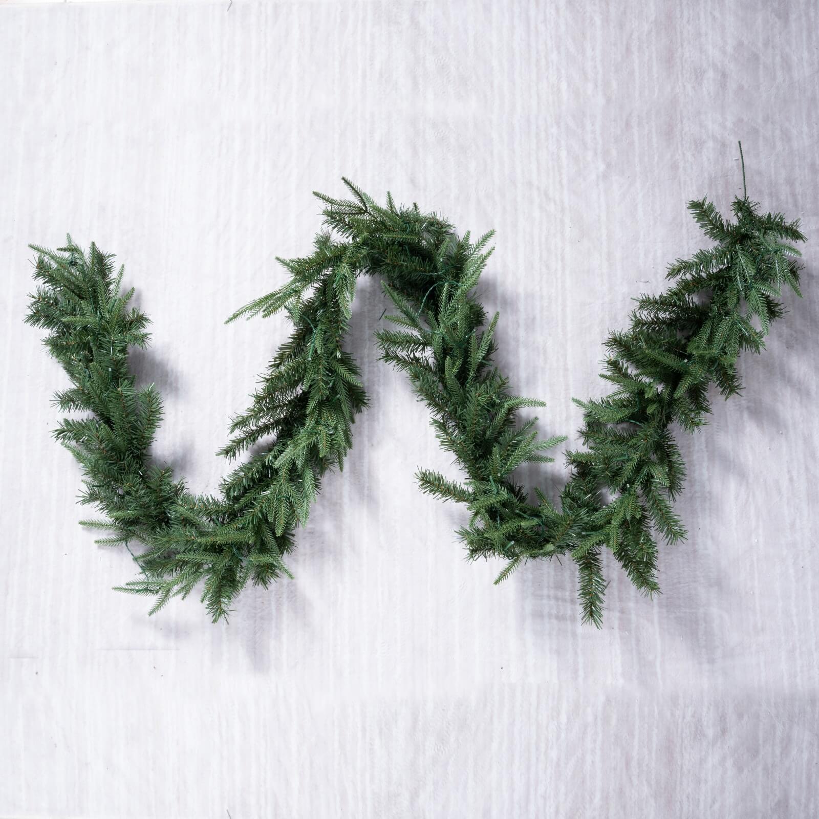 Pine Needle Garland with Optional Warm White LED Lights(PJG-2513)