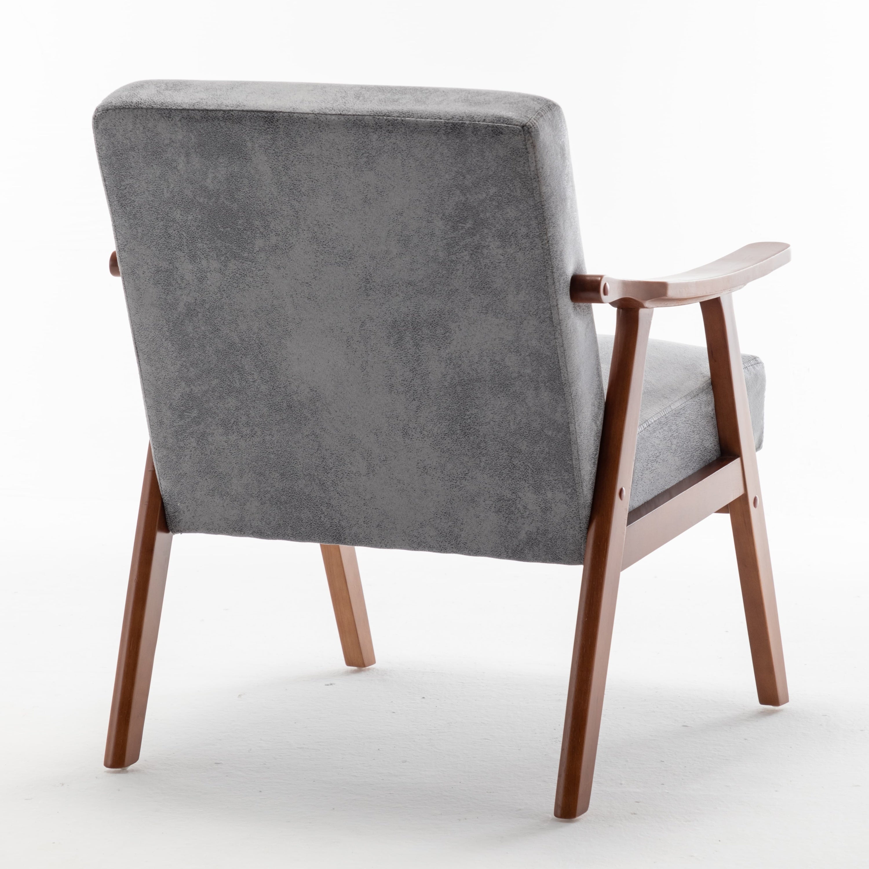 Mid-Century Modern Chair, Living Room Chair with Solid Wood Frame, Accent Chair Extra-Thick Backrest, Wingback Chair for Bedroom, Reading Room, Living Room, Lounge Chair Indoor