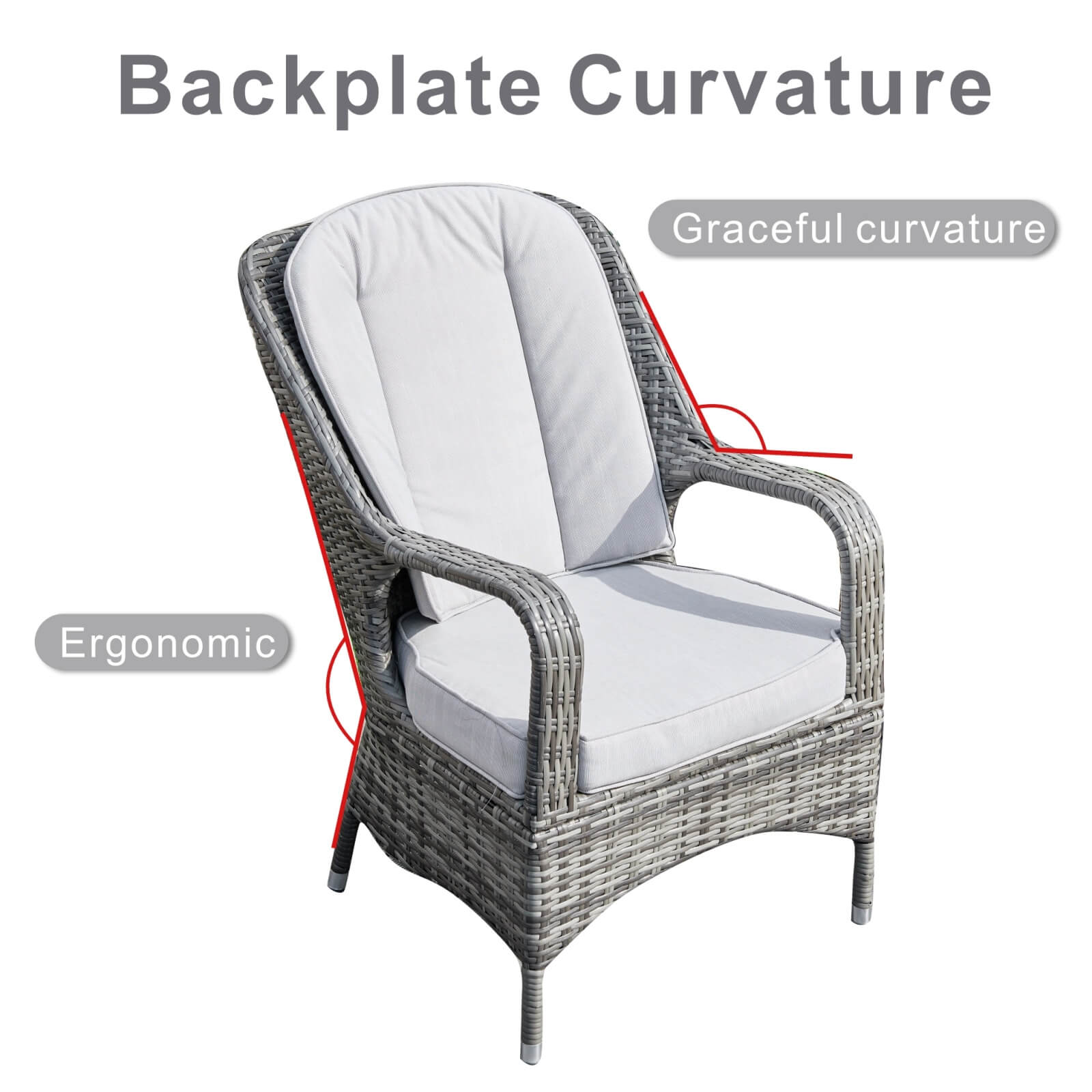 Set of 2 Outdoor Rattan Armchairs(PAC-009)