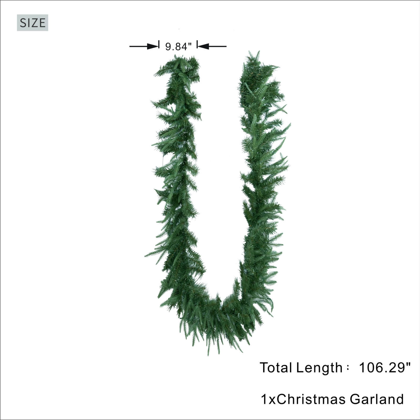 Pine Needle Garland with Optional Warm White LED Lights(PJG-2513)