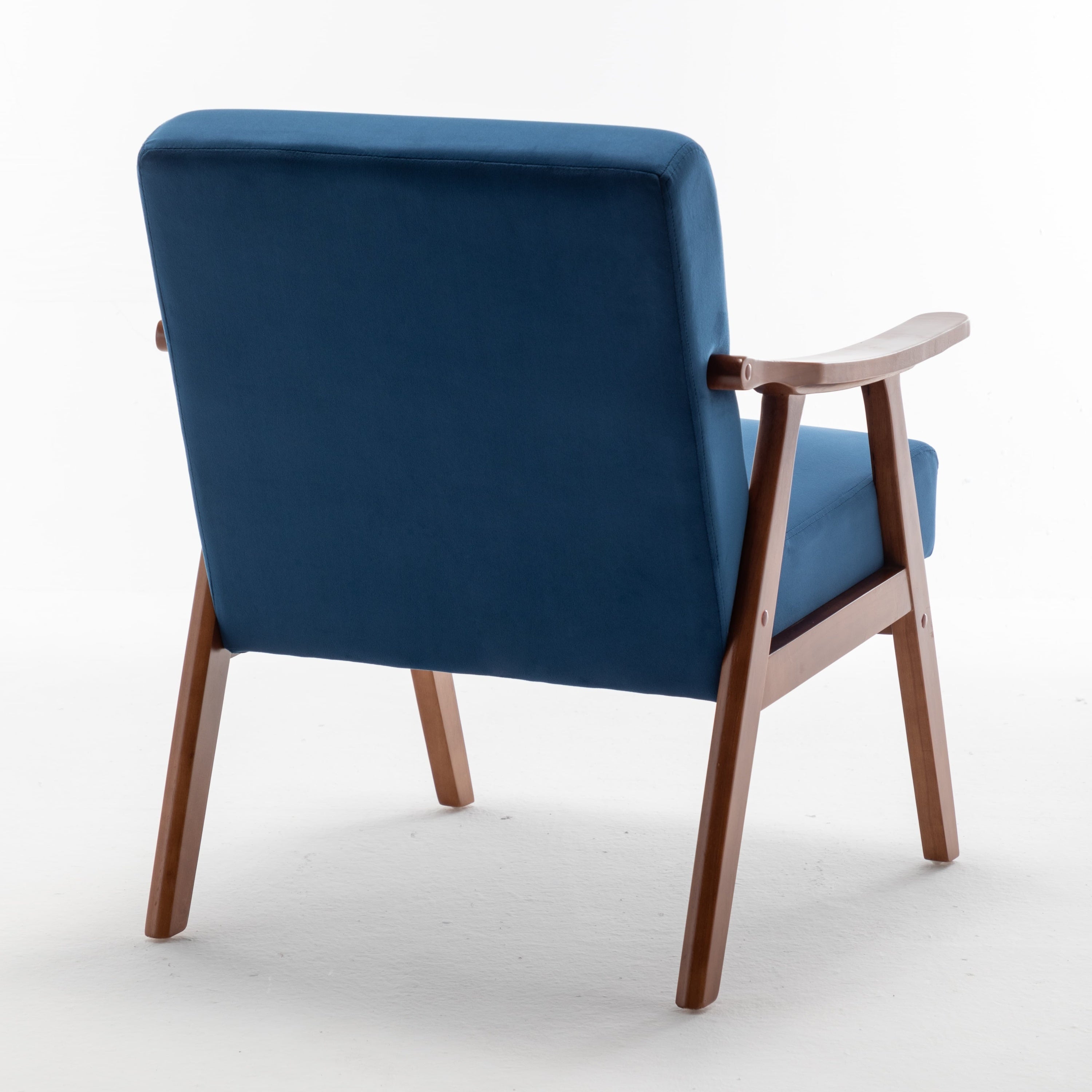 Mid-Century Modern Chair, Living Room Chair with Solid Wood Frame, Accent Chair Extra-Thick Backrest, Wingback Chair for Bedroom, Reading Room, Living Room, Lounge Chair Indoor