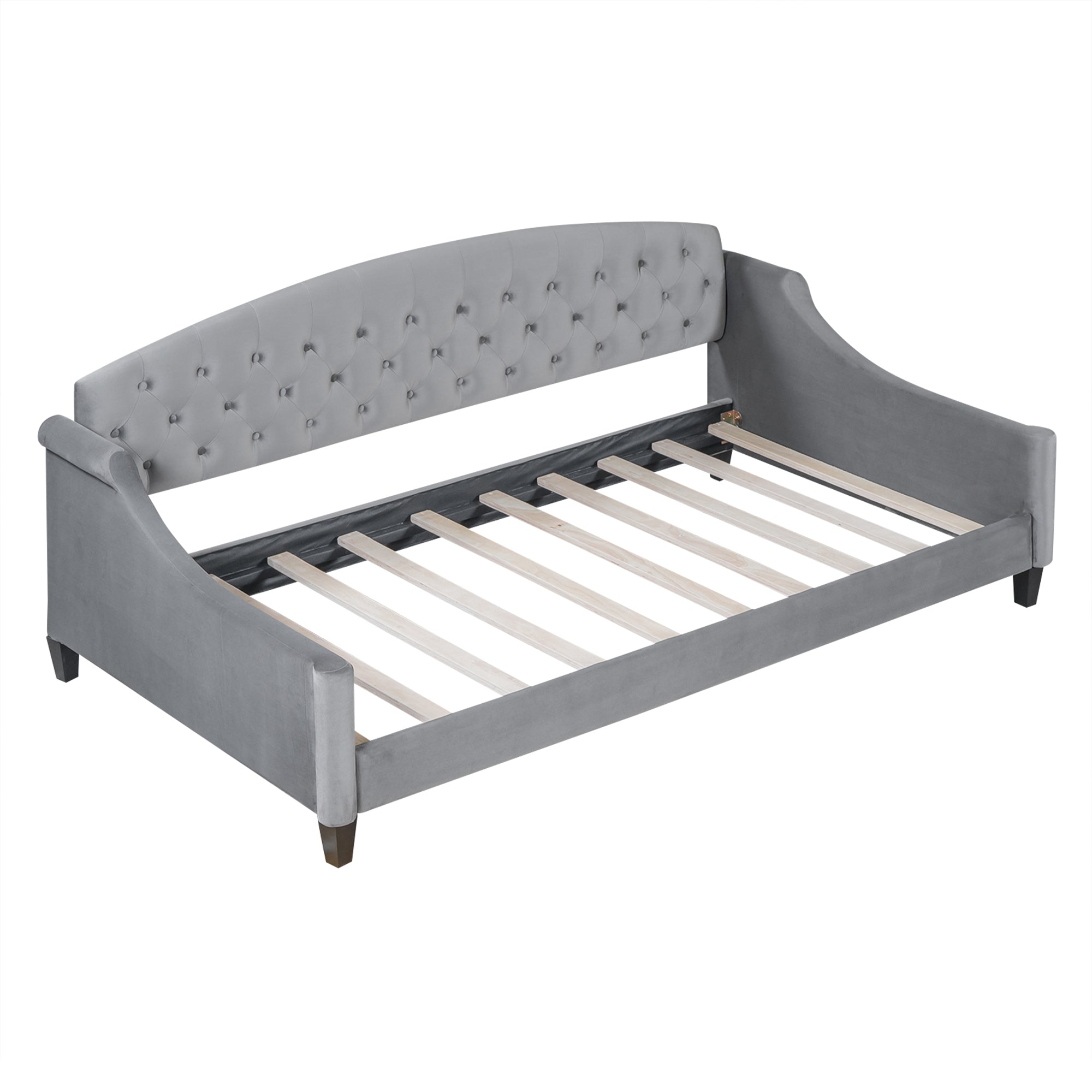 Modern Luxury Tufted Button Daybed,Twin,Gray