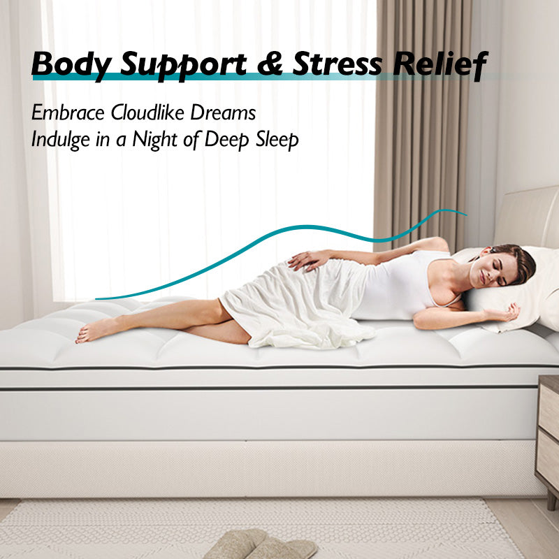 High-Elastic 4-Inch Thick White Mattress – Soft, Comfortable, and Stylish Design for Superior Comfort